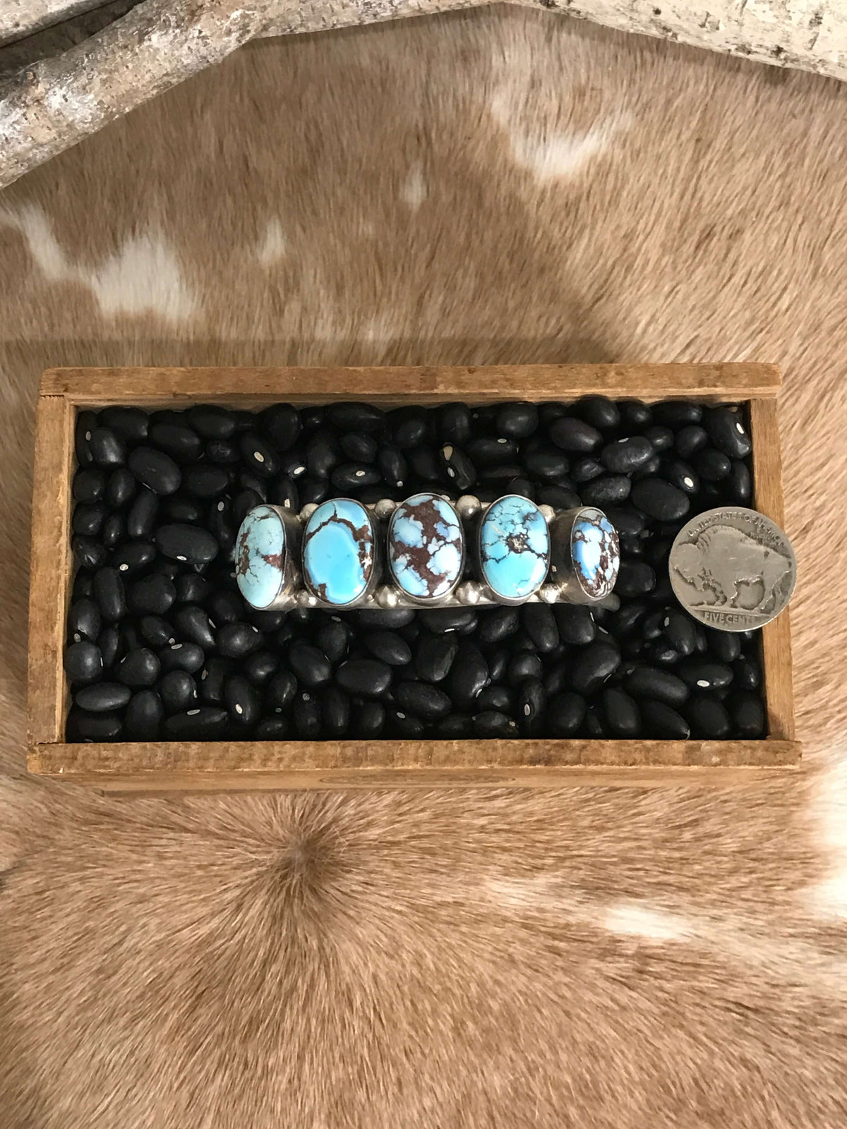 The Sadler Cuff, 2-Bracelets & Cuffs-Calli Co., Turquoise and Silver Jewelry, Native American Handmade, Zuni Tribe, Navajo Tribe, Brock Texas