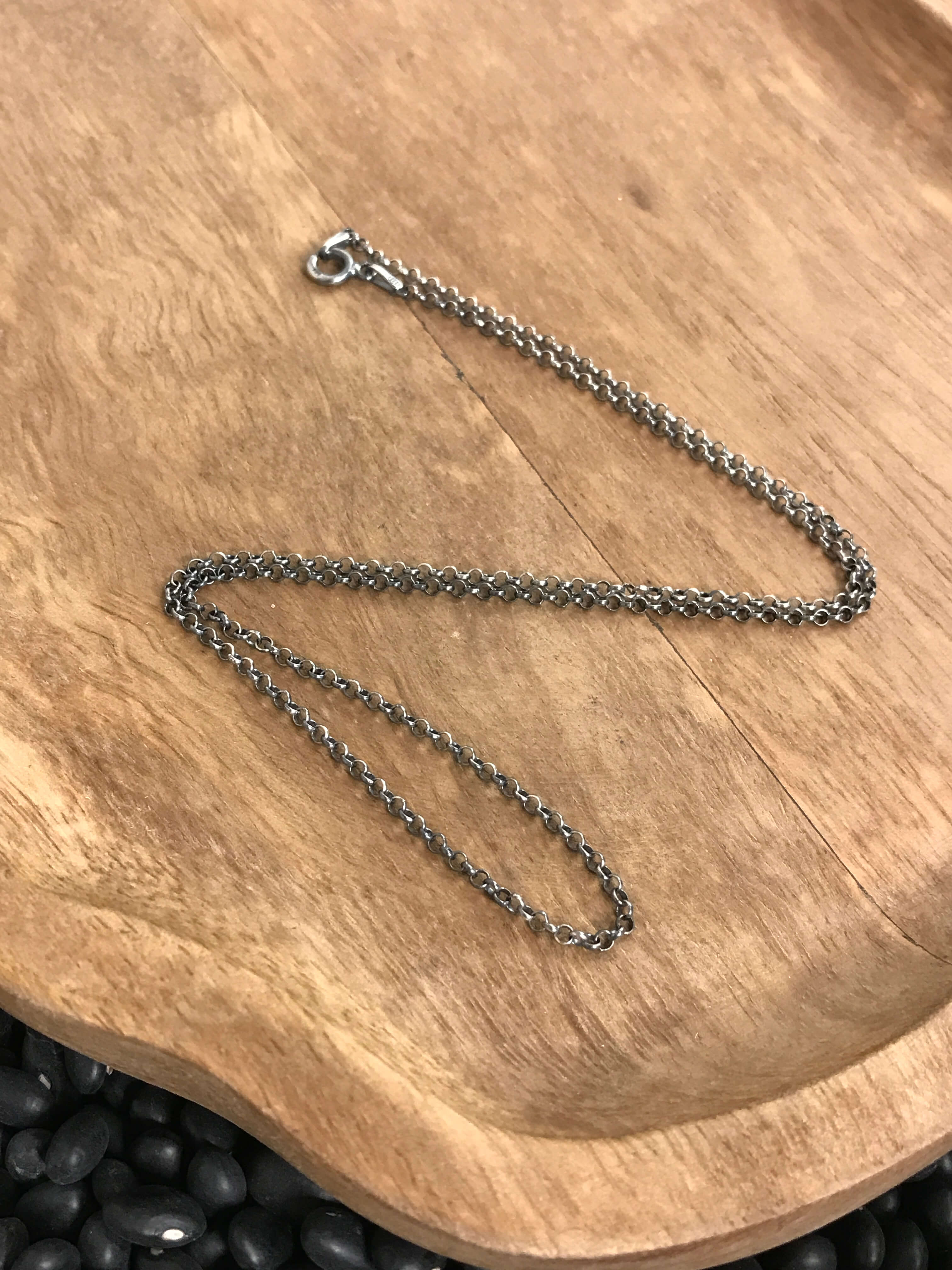 The Petite Sterling Chain-Necklaces-Calli Co., Turquoise and Silver Jewelry, Native American Handmade, Zuni Tribe, Navajo Tribe, Brock Texas