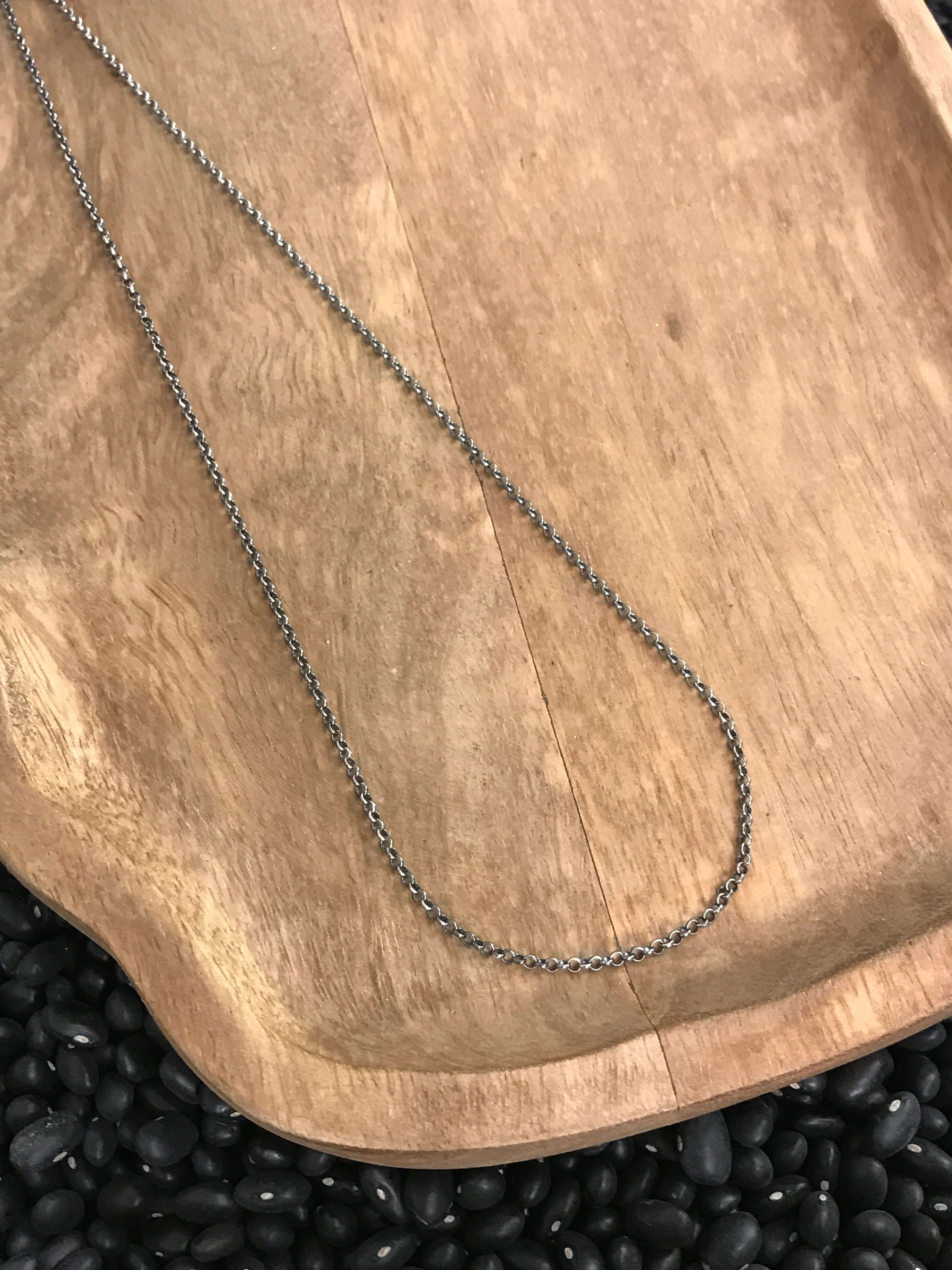 The Petite Sterling Chain-Necklaces-Calli Co., Turquoise and Silver Jewelry, Native American Handmade, Zuni Tribe, Navajo Tribe, Brock Texas