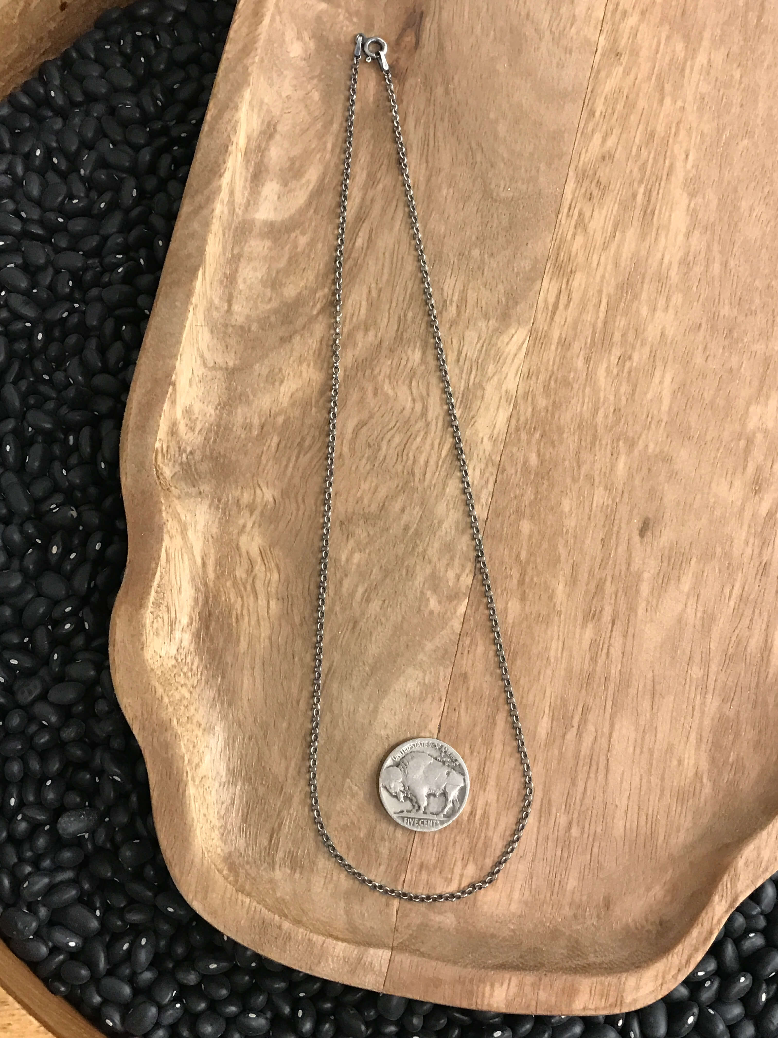 The Petite Sterling Chain-Necklaces-Calli Co., Turquoise and Silver Jewelry, Native American Handmade, Zuni Tribe, Navajo Tribe, Brock Texas