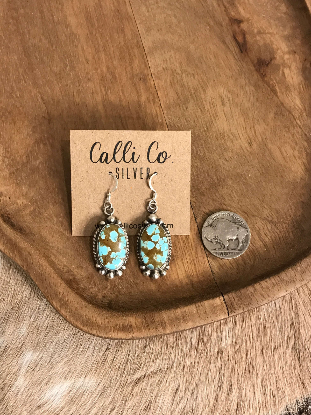 The Turquoise Dangles, 26-Earrings-Calli Co., Turquoise and Silver Jewelry, Native American Handmade, Zuni Tribe, Navajo Tribe, Brock Texas
