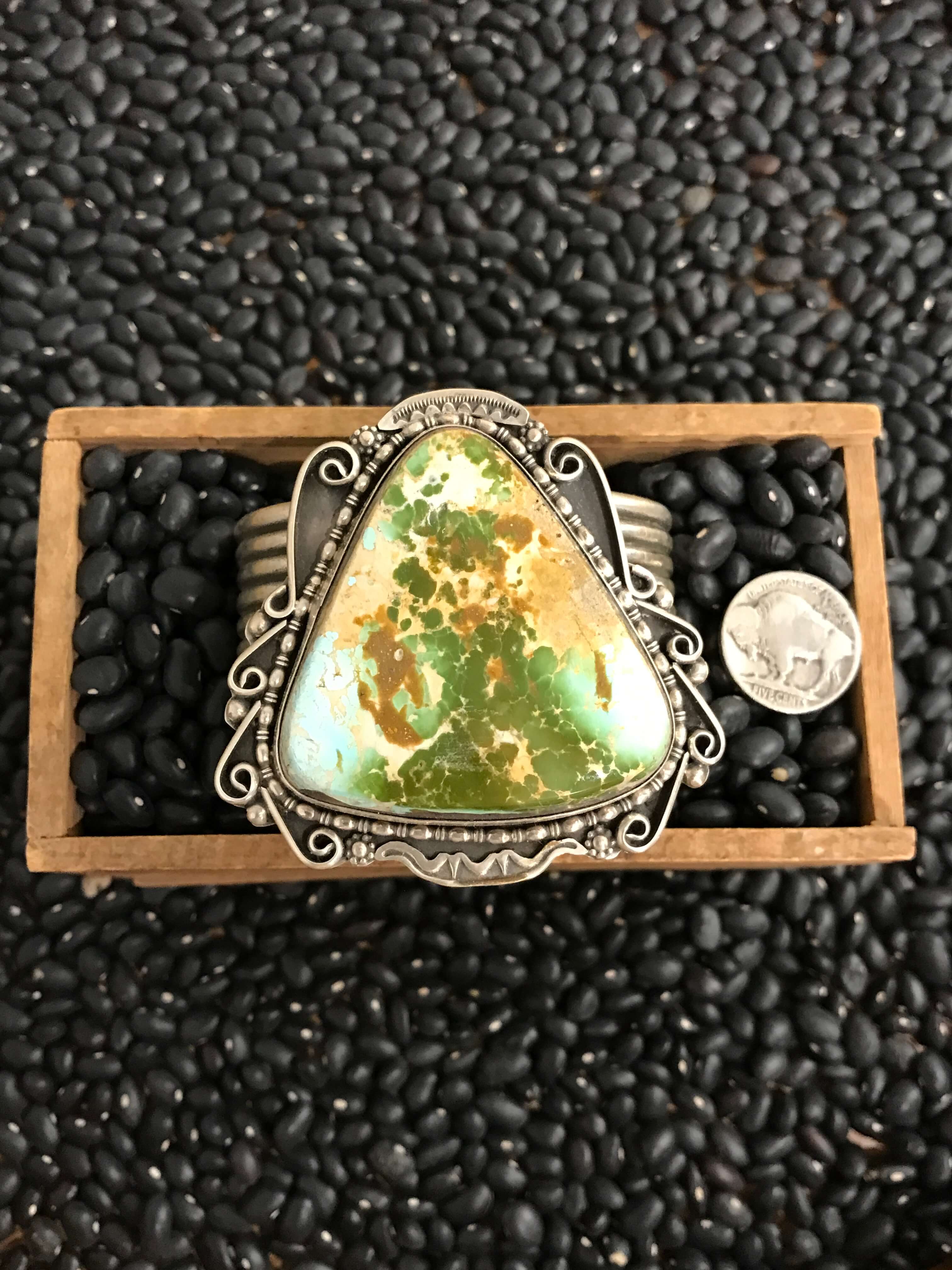 The Ryker Turquoise Cuff-Bracelets & Cuffs-Calli Co., Turquoise and Silver Jewelry, Native American Handmade, Zuni Tribe, Navajo Tribe, Brock Texas