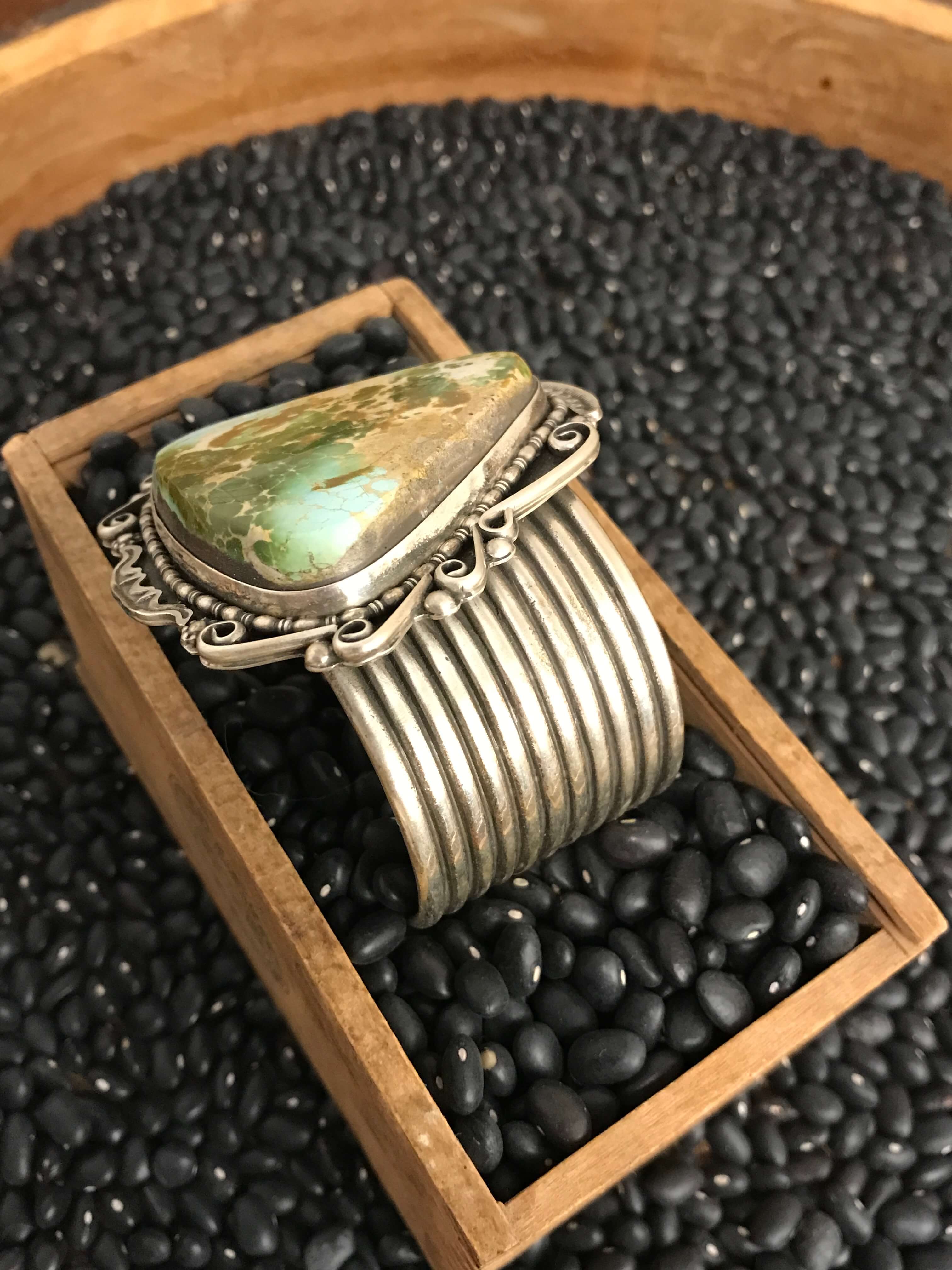 The Ryker Turquoise Cuff-Bracelets & Cuffs-Calli Co., Turquoise and Silver Jewelry, Native American Handmade, Zuni Tribe, Navajo Tribe, Brock Texas