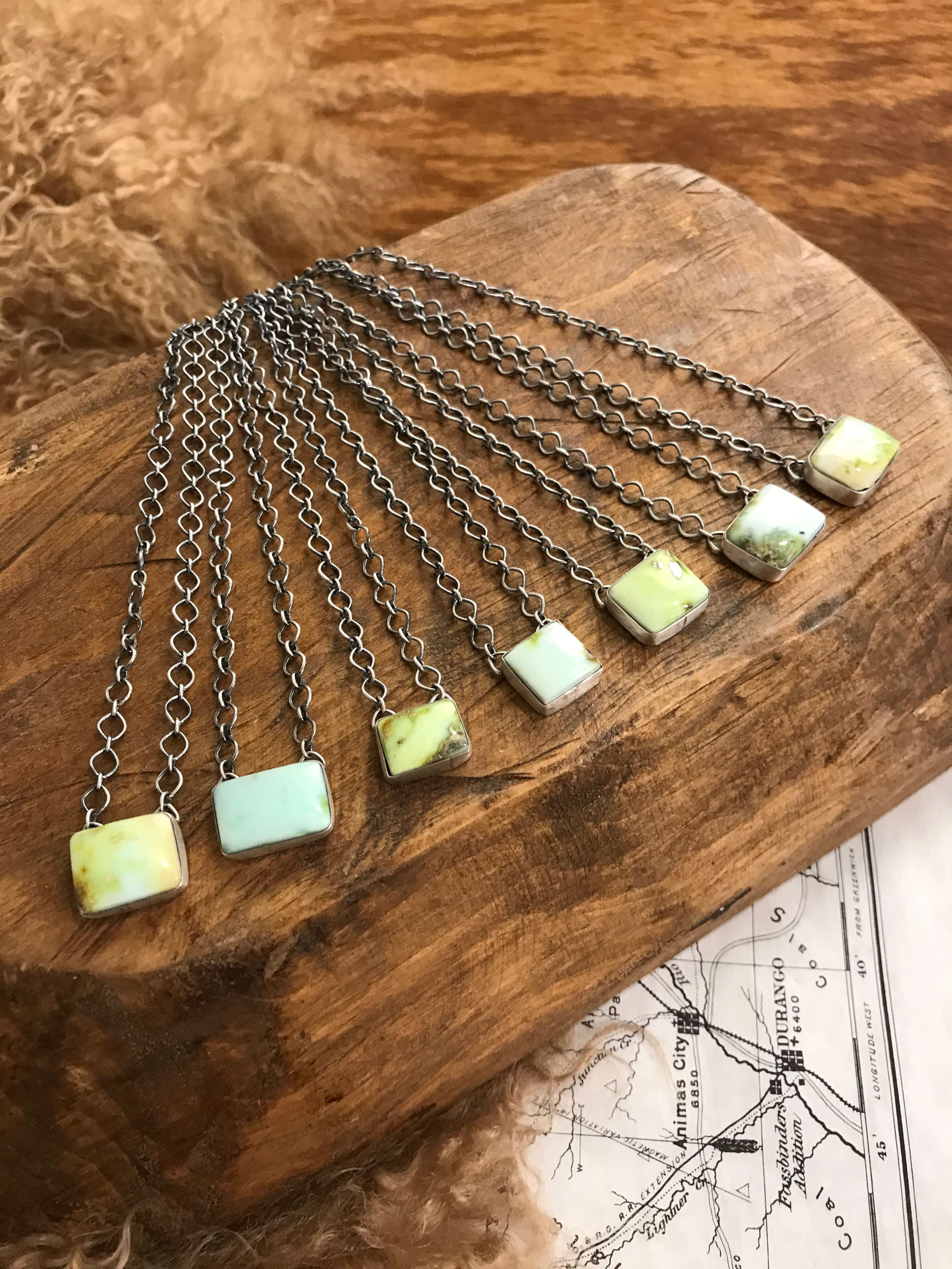 The Shayla Necklaces-Necklaces-Calli Co., Turquoise and Silver Jewelry, Native American Handmade, Zuni Tribe, Navajo Tribe, Brock Texas