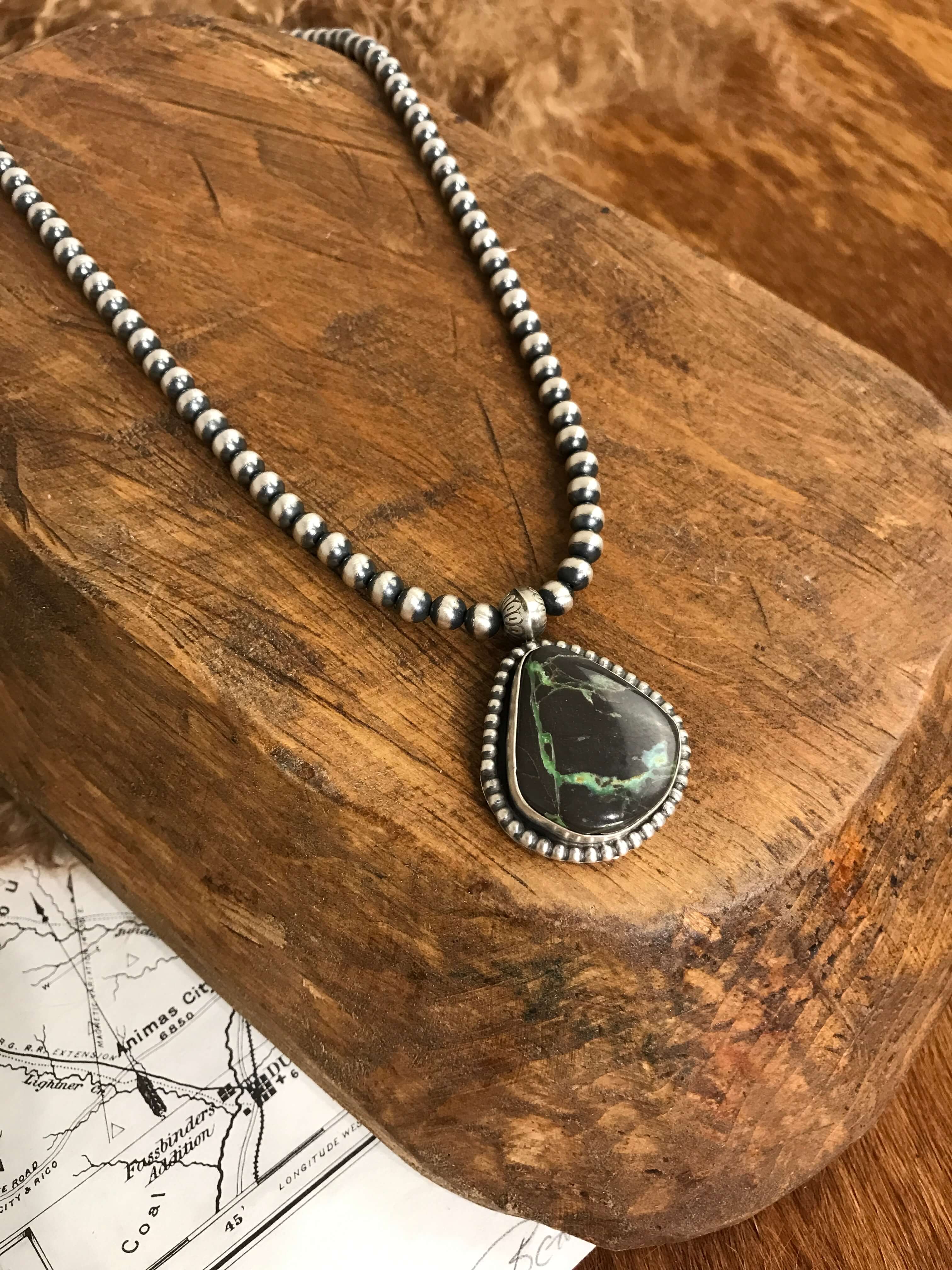 The Emerson Necklace, 2-Necklaces-Calli Co., Turquoise and Silver Jewelry, Native American Handmade, Zuni Tribe, Navajo Tribe, Brock Texas