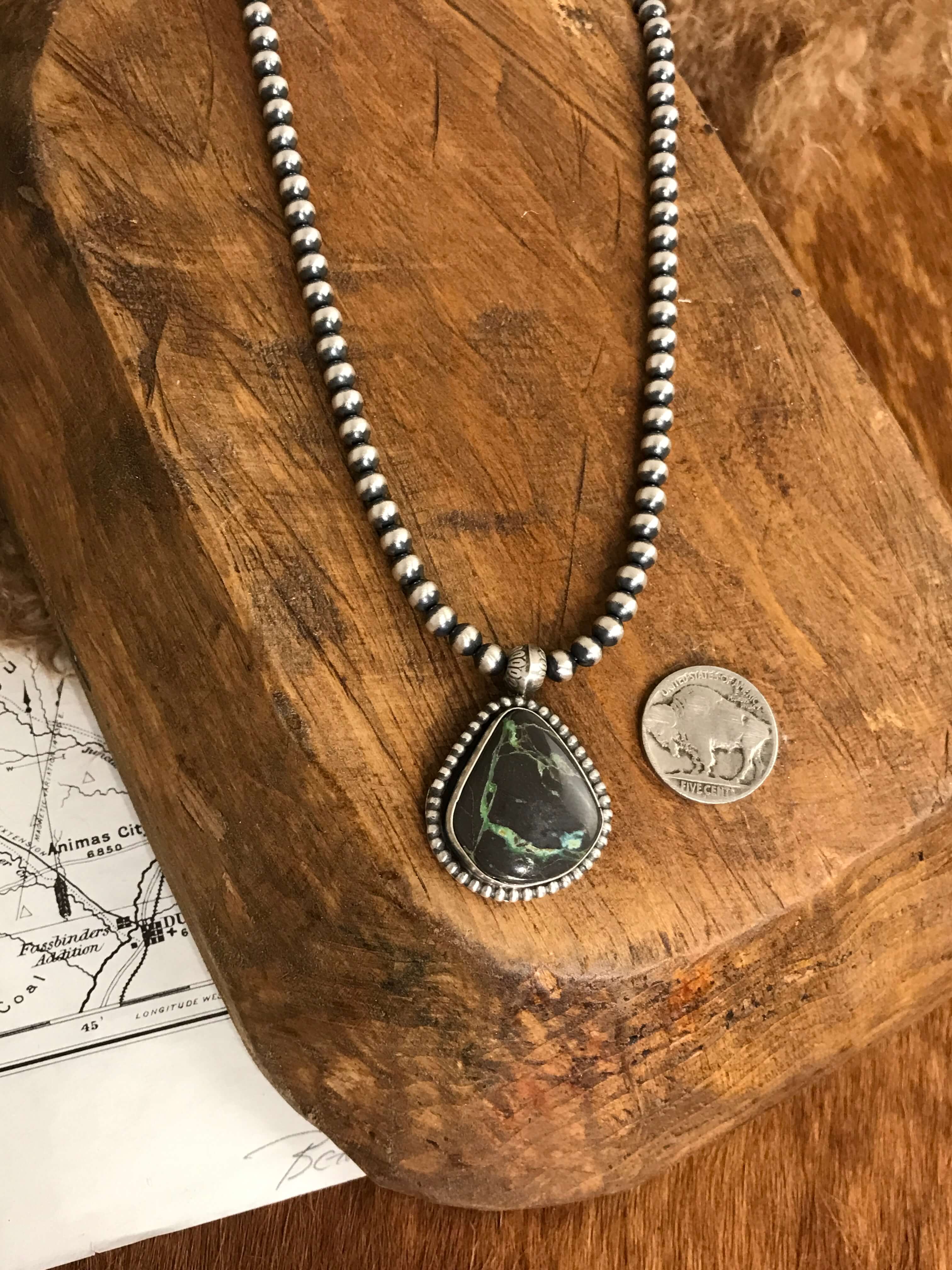 The Emerson Necklace, 2-Necklaces-Calli Co., Turquoise and Silver Jewelry, Native American Handmade, Zuni Tribe, Navajo Tribe, Brock Texas