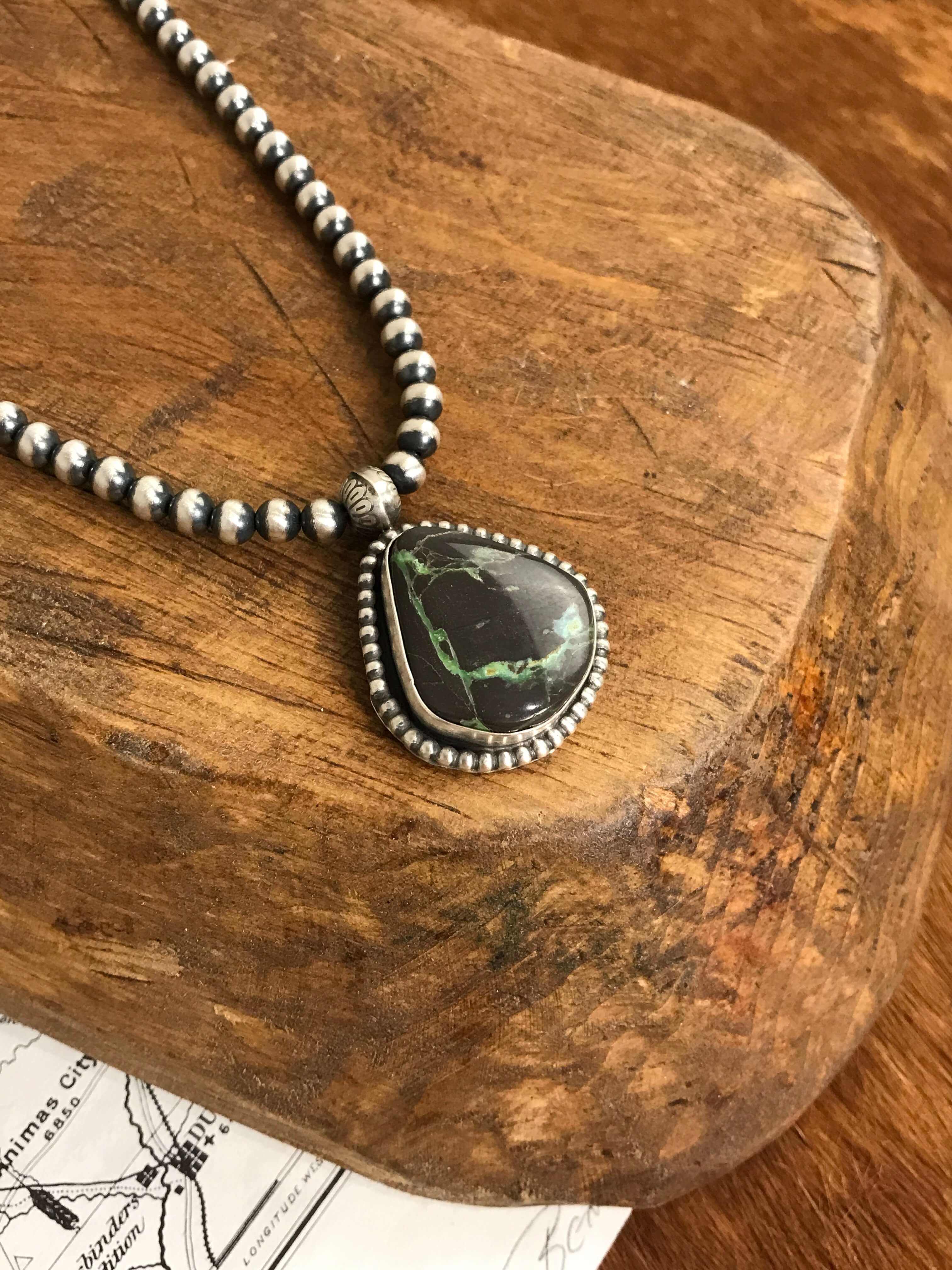 The Emerson Necklace, 2-Necklaces-Calli Co., Turquoise and Silver Jewelry, Native American Handmade, Zuni Tribe, Navajo Tribe, Brock Texas