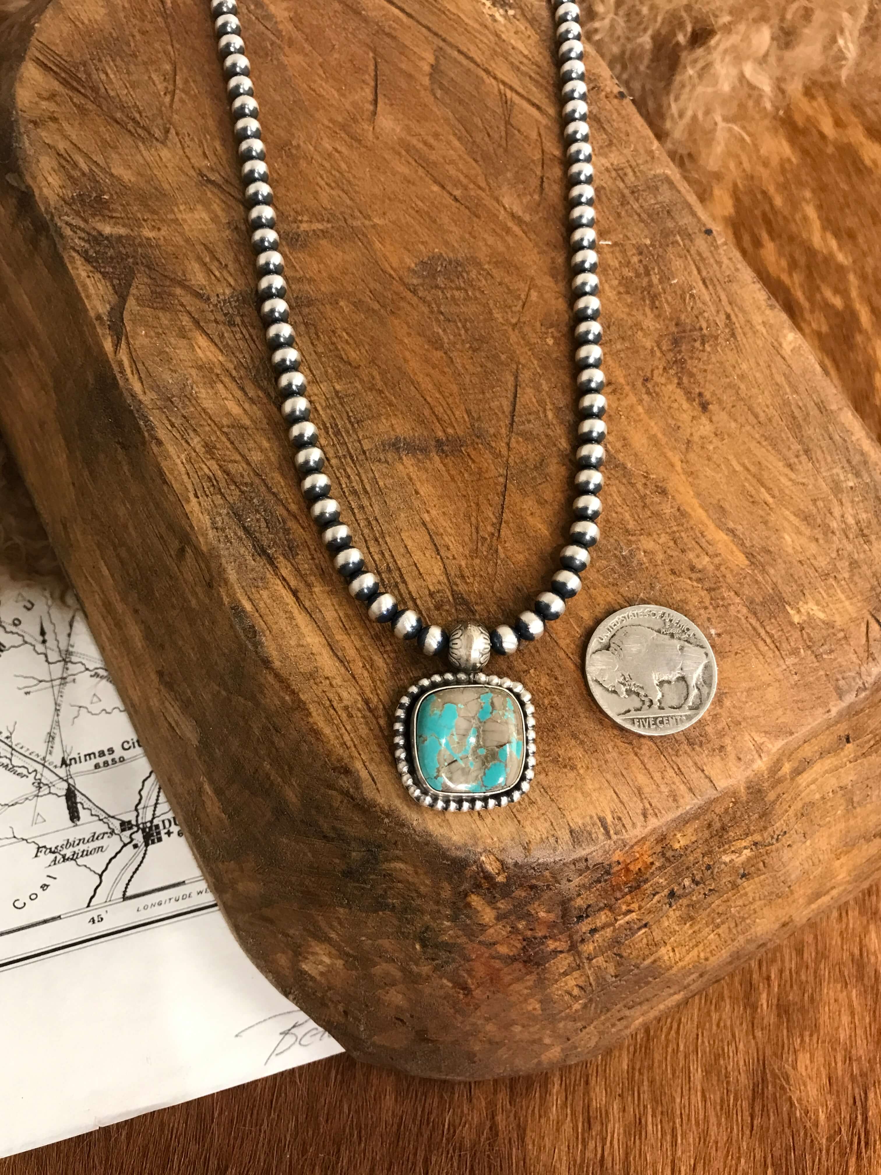 The Emerson Necklace, 3-Necklaces-Calli Co., Turquoise and Silver Jewelry, Native American Handmade, Zuni Tribe, Navajo Tribe, Brock Texas