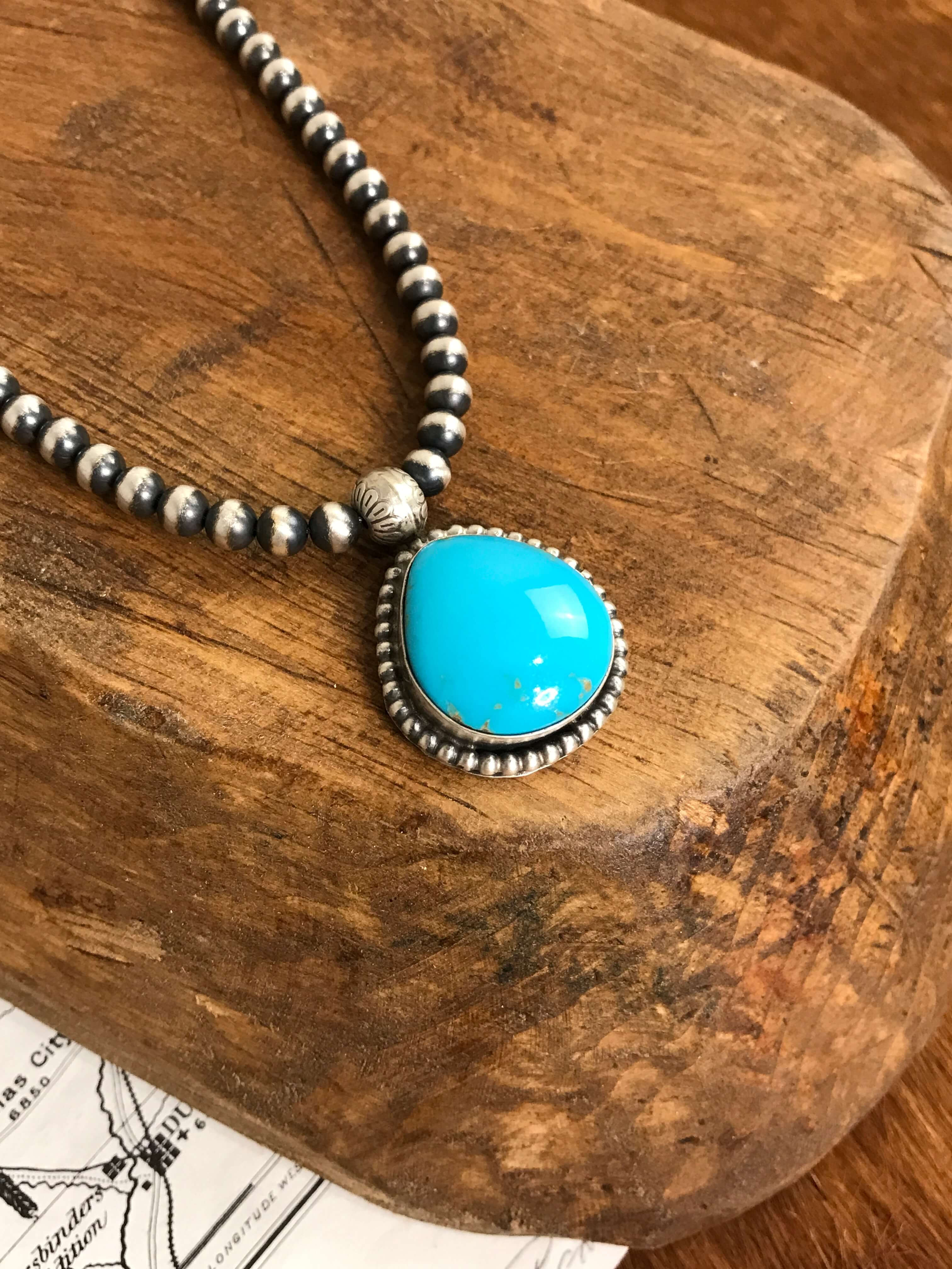 The Emerson Necklace, 7-Necklaces-Calli Co., Turquoise and Silver Jewelry, Native American Handmade, Zuni Tribe, Navajo Tribe, Brock Texas