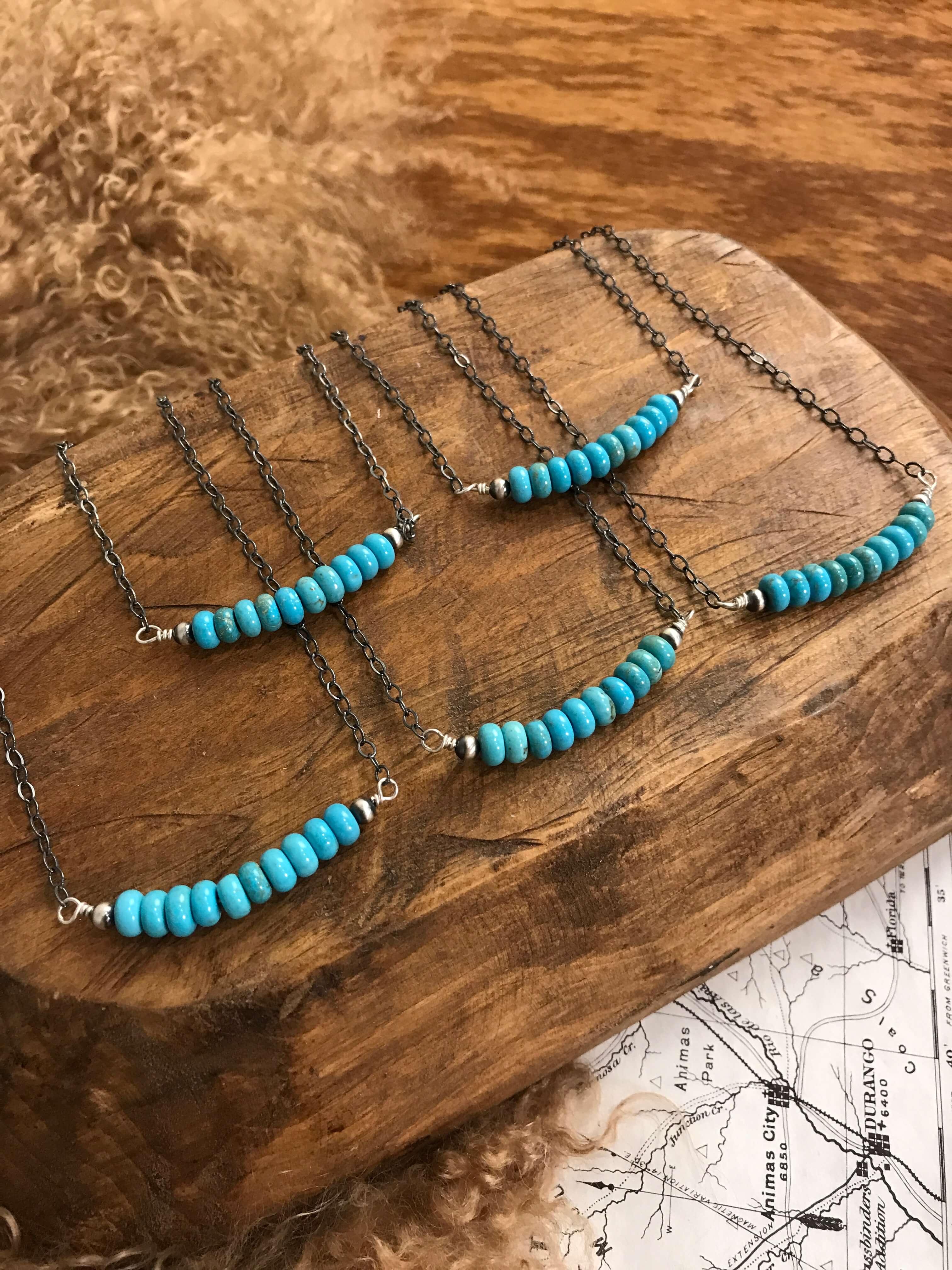 The Scottie Necklaces-Necklaces-Calli Co., Turquoise and Silver Jewelry, Native American Handmade, Zuni Tribe, Navajo Tribe, Brock Texas