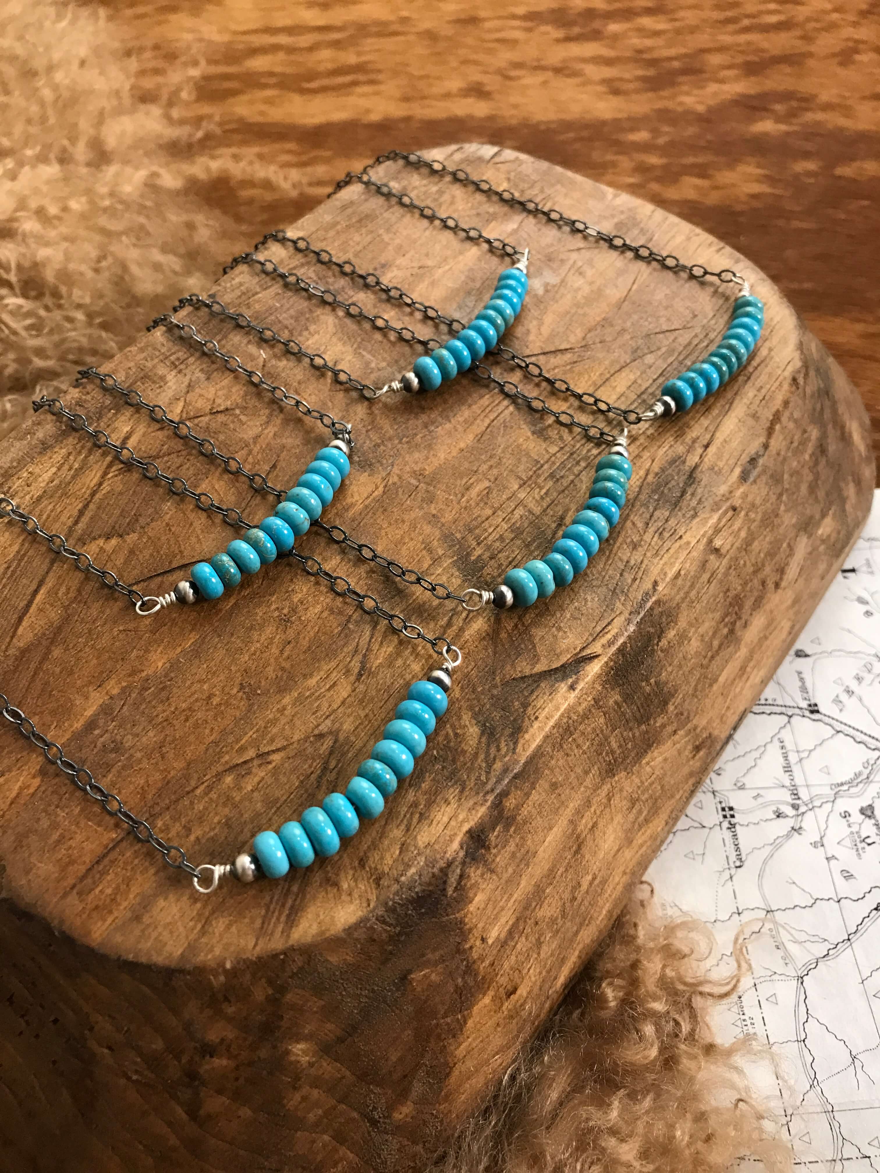 The Scottie Necklaces-Necklaces-Calli Co., Turquoise and Silver Jewelry, Native American Handmade, Zuni Tribe, Navajo Tribe, Brock Texas