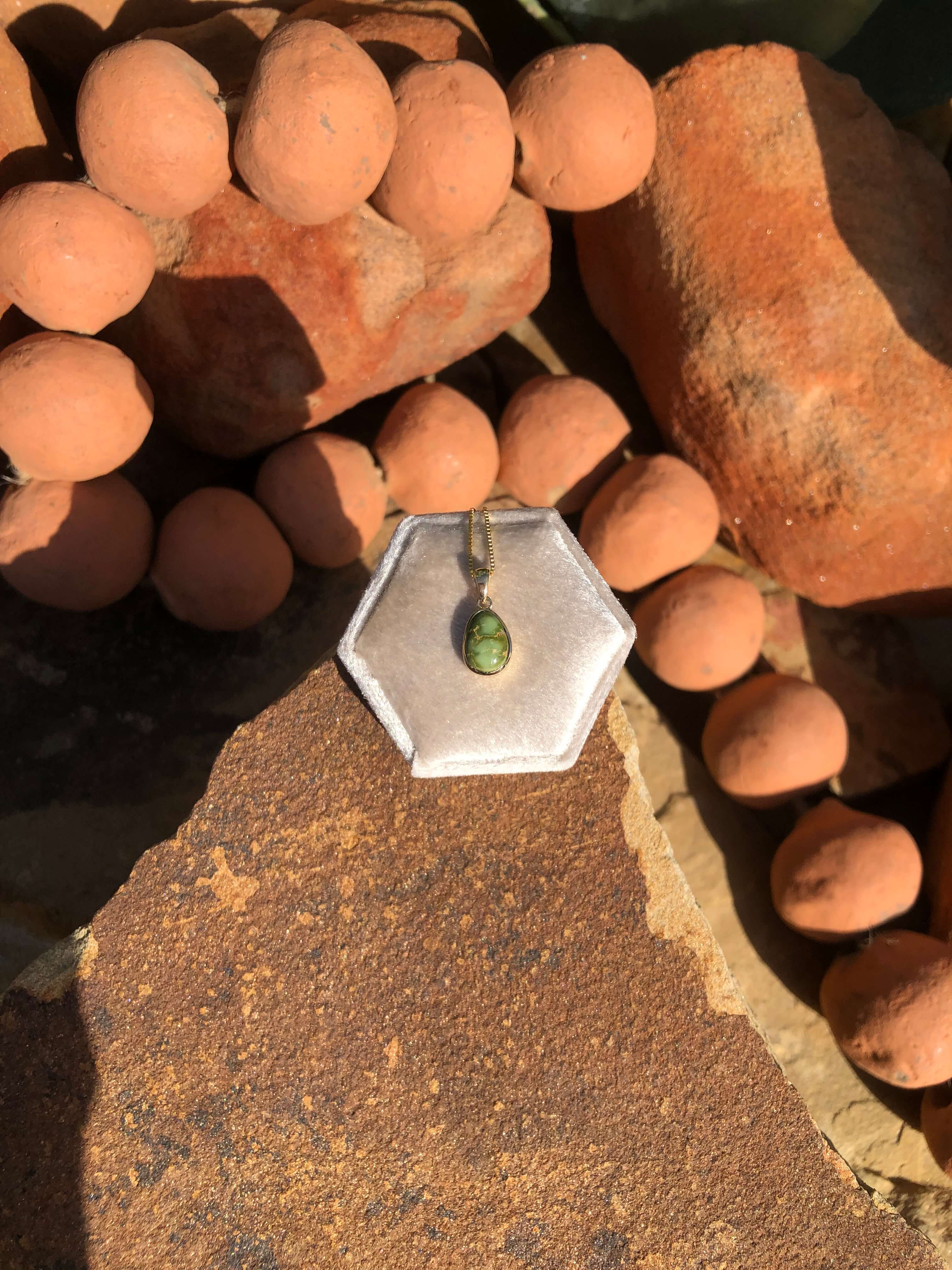 The Nordic 14k and Turquoise Pendant, 17-Pendants-Calli Co., Turquoise and Silver Jewelry, Native American Handmade, Zuni Tribe, Navajo Tribe, Brock Texas