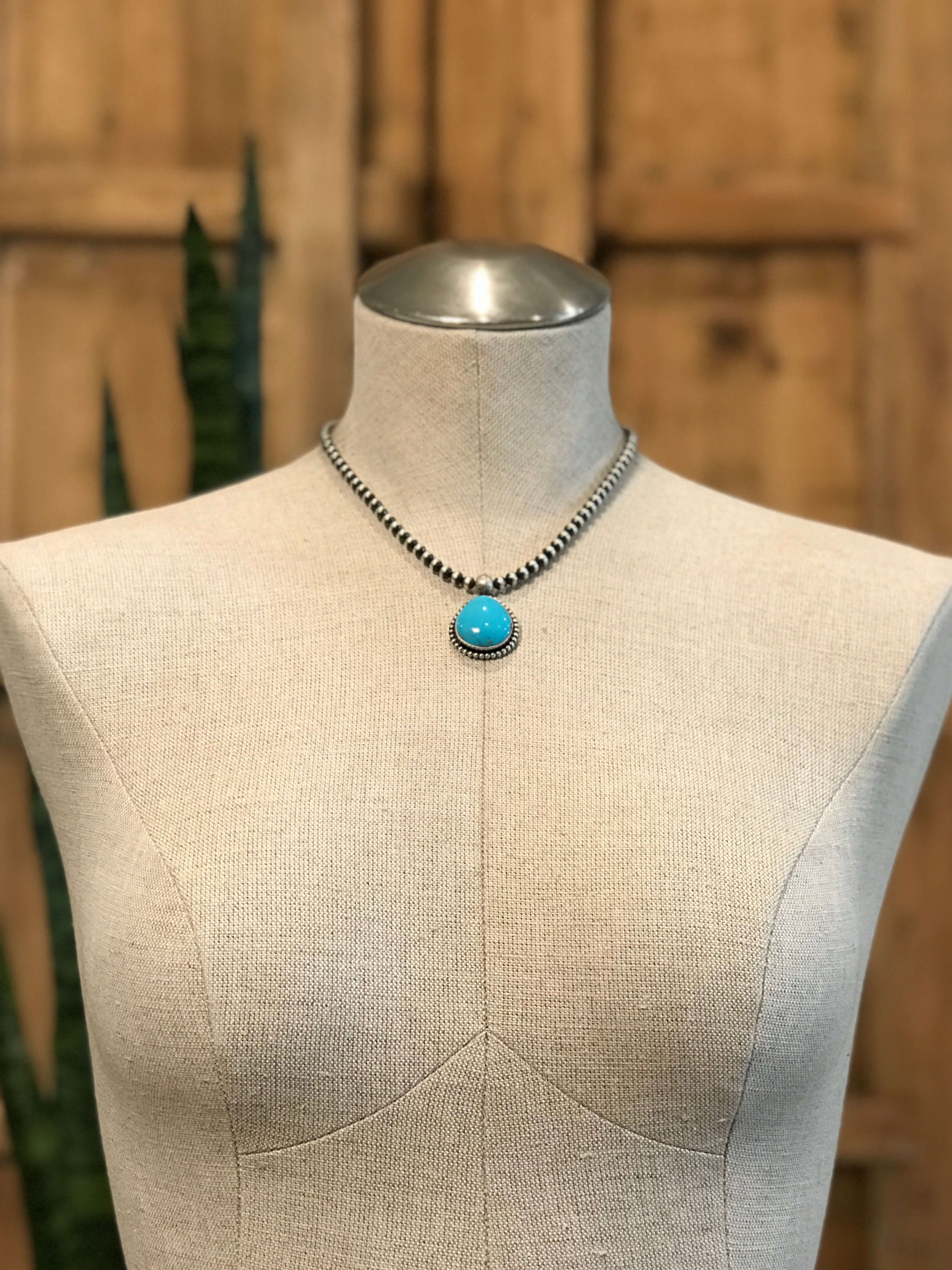 The Emerson Necklace, 7-Necklaces-Calli Co., Turquoise and Silver Jewelry, Native American Handmade, Zuni Tribe, Navajo Tribe, Brock Texas