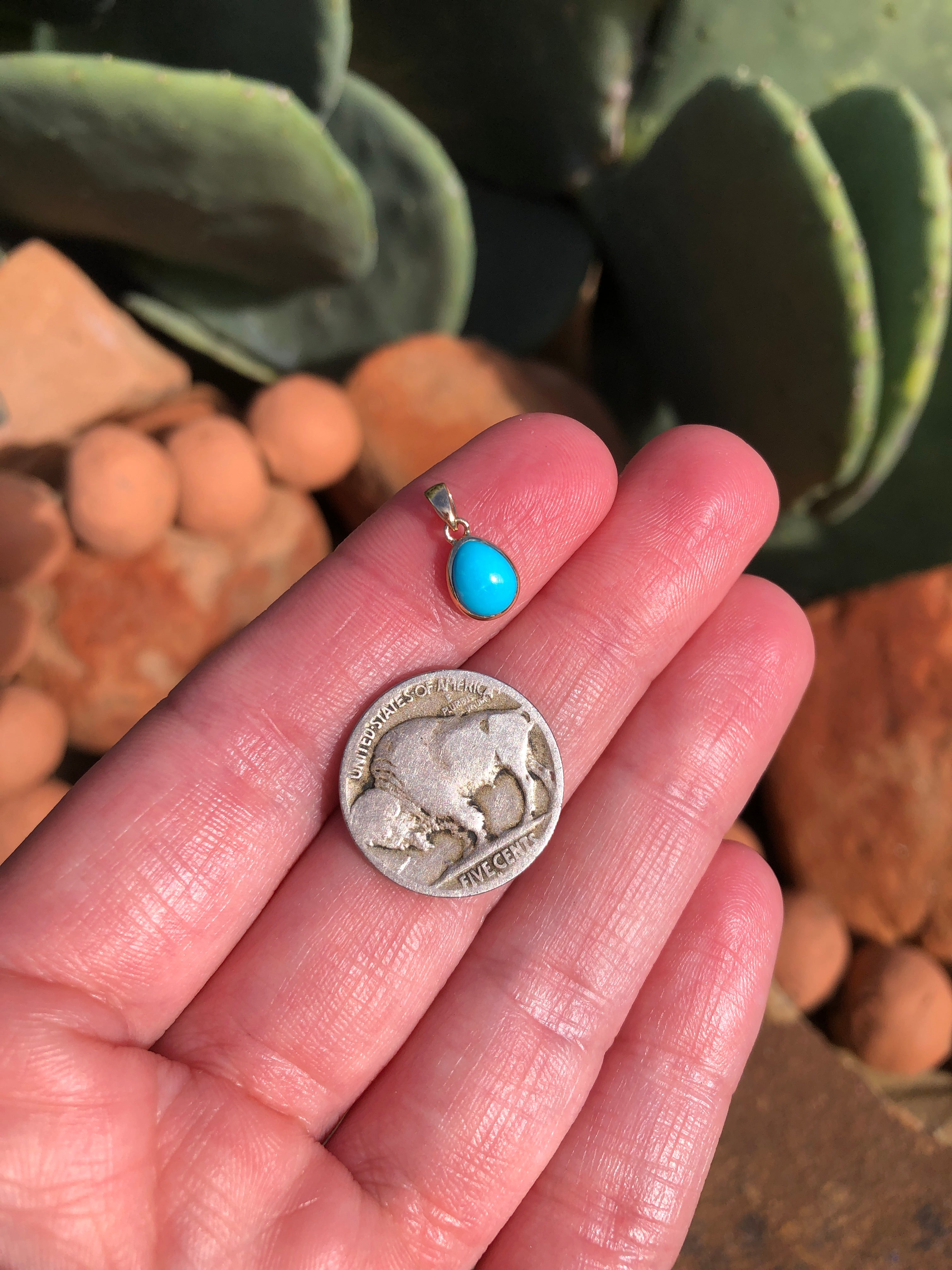 The Nordic 14k and Turquoise Pendant, 19-Pendants-Calli Co., Turquoise and Silver Jewelry, Native American Handmade, Zuni Tribe, Navajo Tribe, Brock Texas