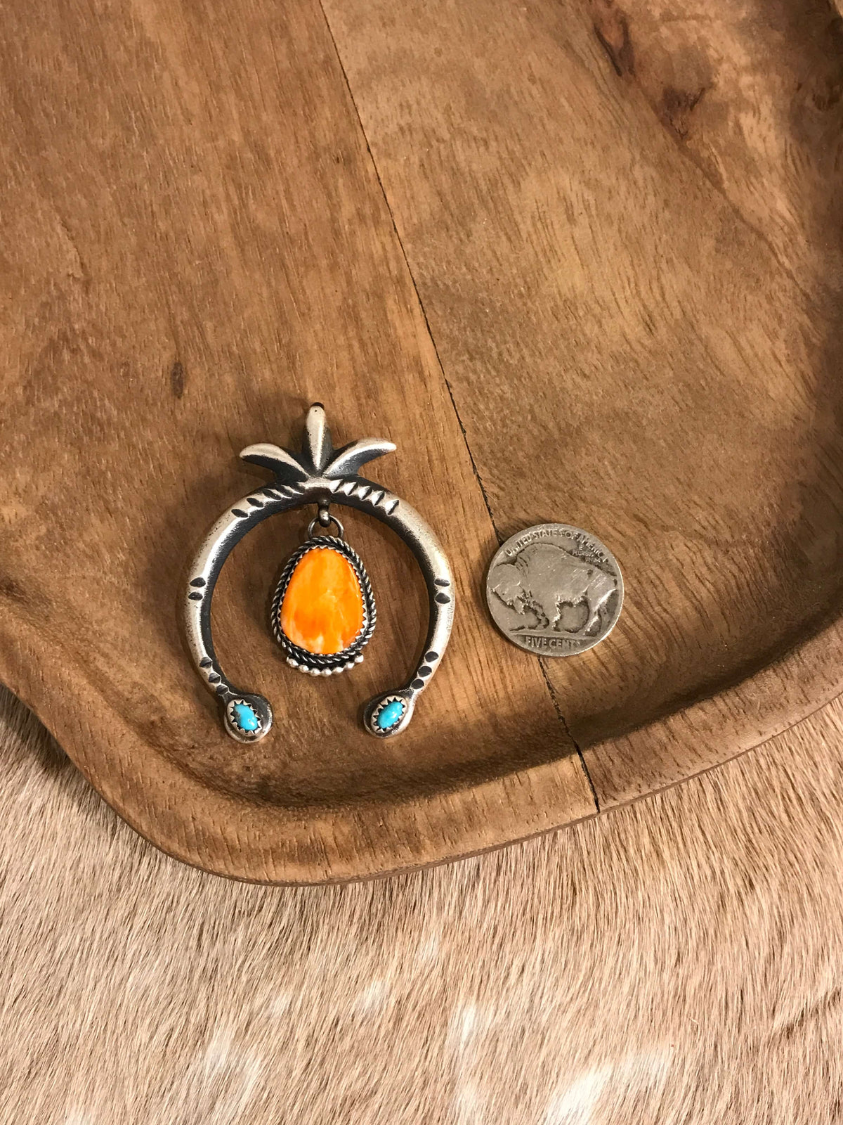The Naja Pendant, 54-Pendants-Calli Co., Turquoise and Silver Jewelry, Native American Handmade, Zuni Tribe, Navajo Tribe, Brock Texas
