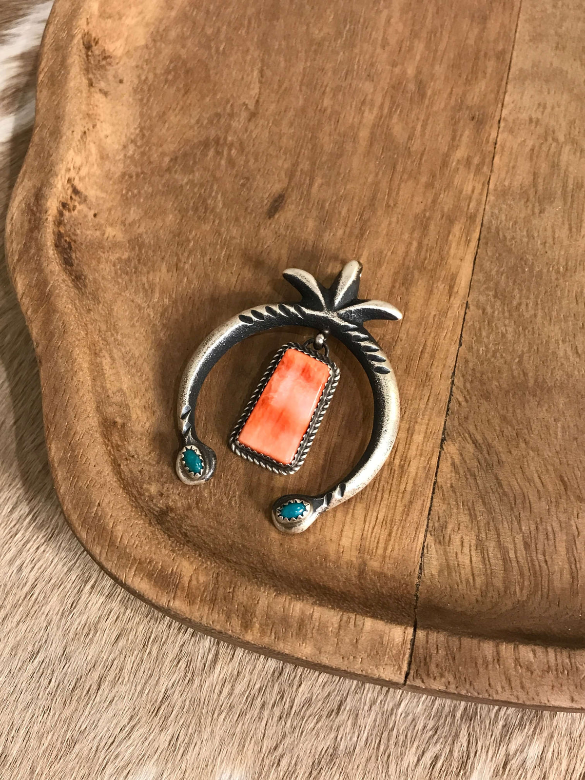 The Naja Pendant, 60-Pendants-Calli Co., Turquoise and Silver Jewelry, Native American Handmade, Zuni Tribe, Navajo Tribe, Brock Texas
