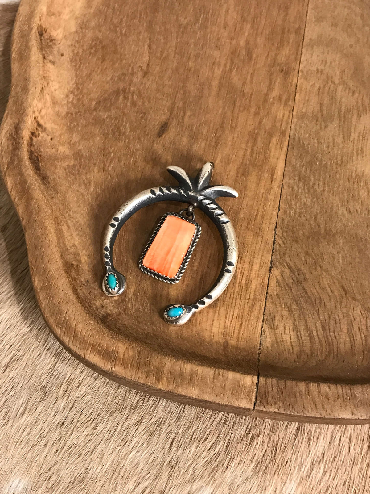 The Naja Pendant, 66-Pendants-Calli Co., Turquoise and Silver Jewelry, Native American Handmade, Zuni Tribe, Navajo Tribe, Brock Texas