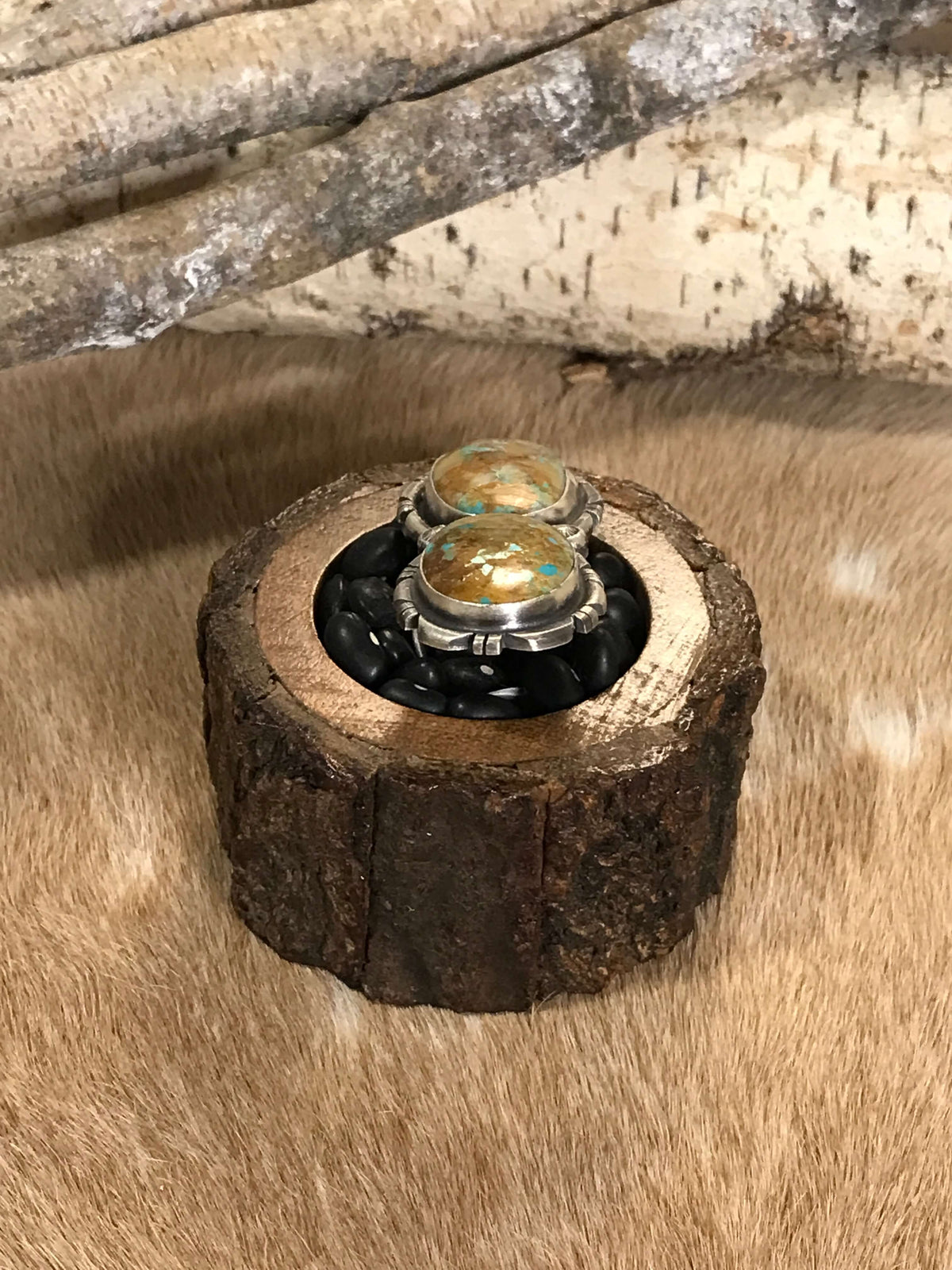 The Velarde Ring, 1-Rings-Calli Co., Turquoise and Silver Jewelry, Native American Handmade, Zuni Tribe, Navajo Tribe, Brock Texas
