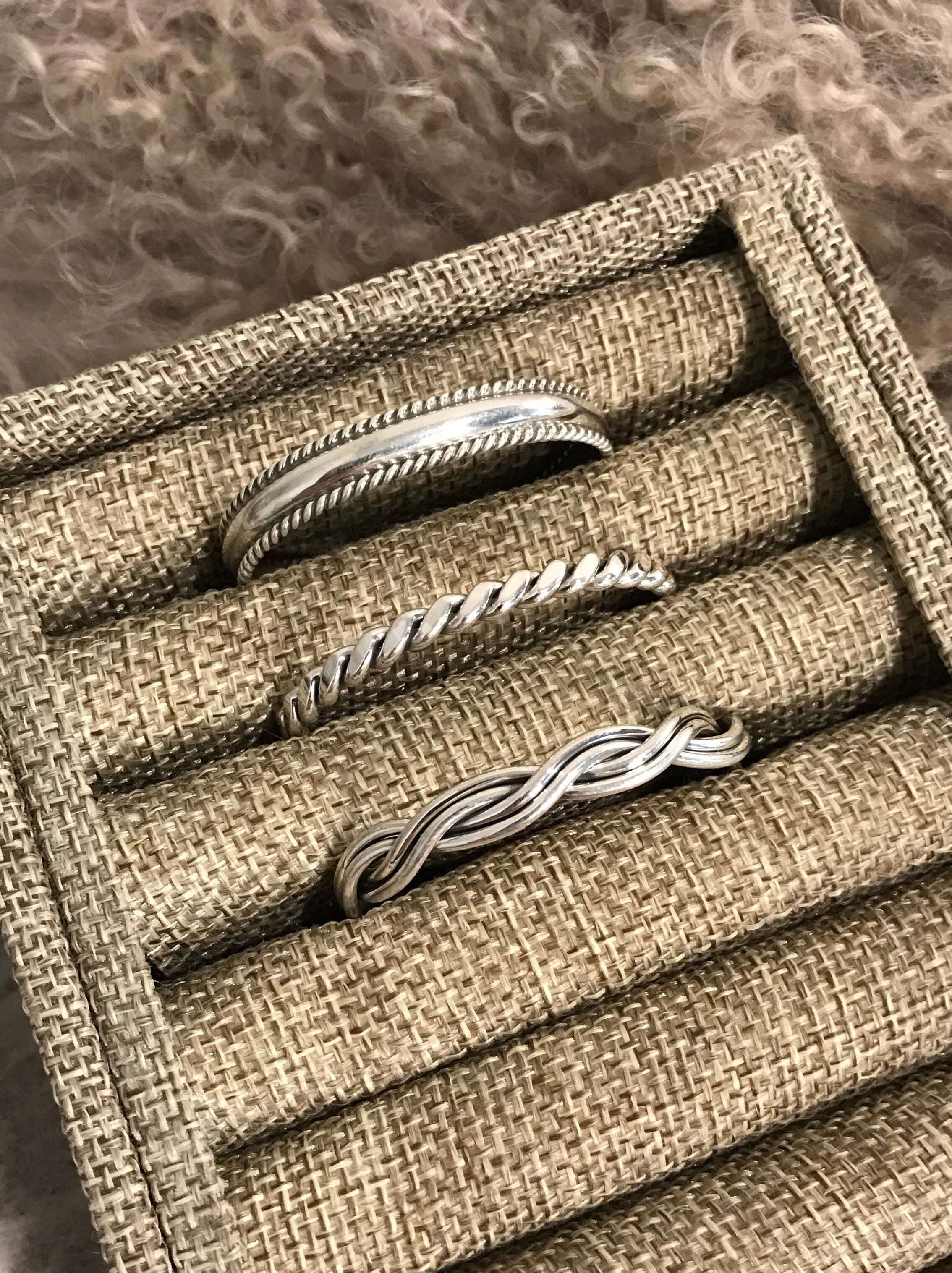 The Extra Small Bryla Cuffs-Bracelets & Cuffs-Calli Co., Turquoise and Silver Jewelry, Native American Handmade, Zuni Tribe, Navajo Tribe, Brock Texas