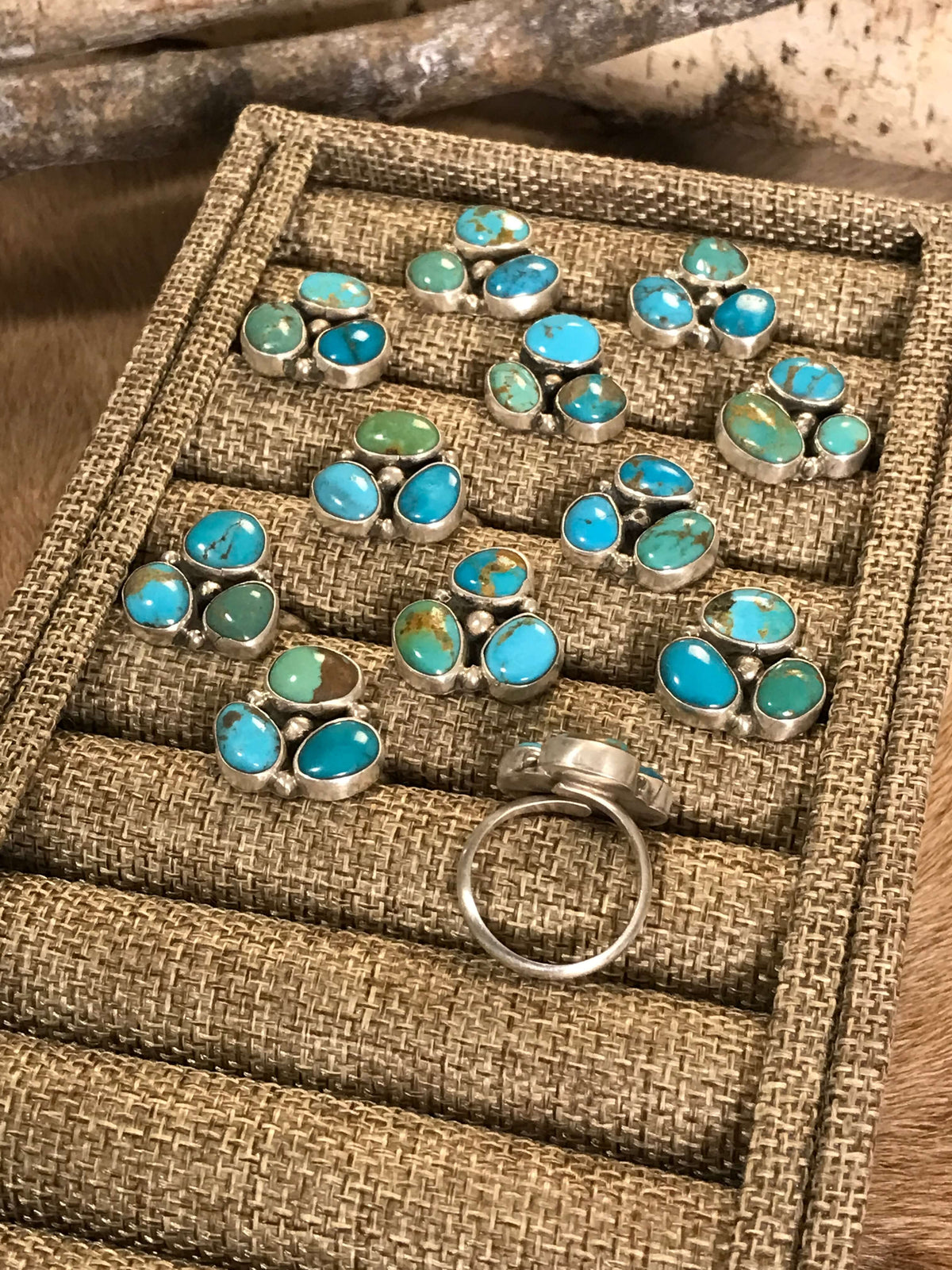 The Shaniya Adjustable Turquoise Rings-Rings-Calli Co., Turquoise and Silver Jewelry, Native American Handmade, Zuni Tribe, Navajo Tribe, Brock Texas