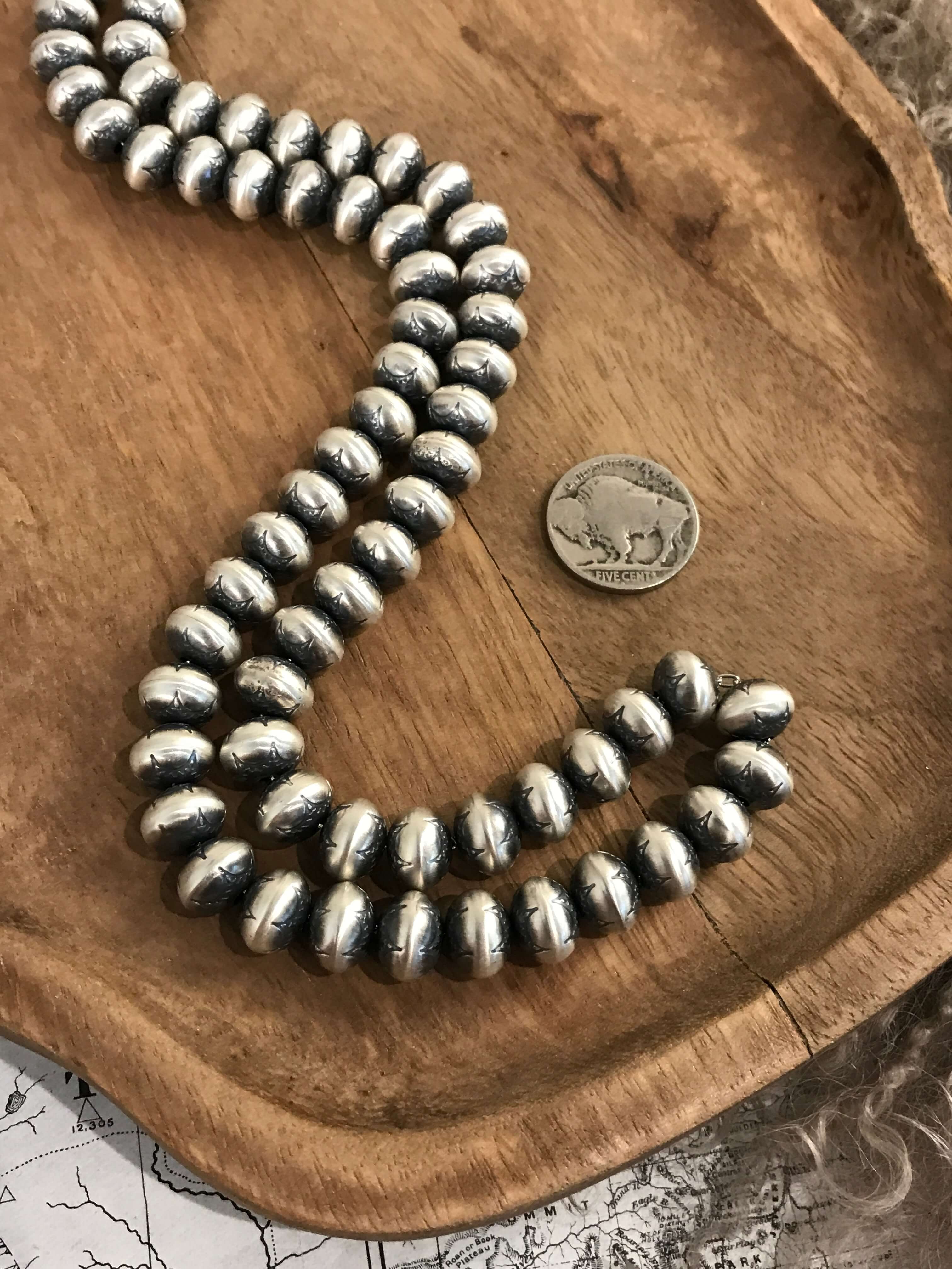 The Holden Necklace, 24"-Necklaces-Calli Co., Turquoise and Silver Jewelry, Native American Handmade, Zuni Tribe, Navajo Tribe, Brock Texas