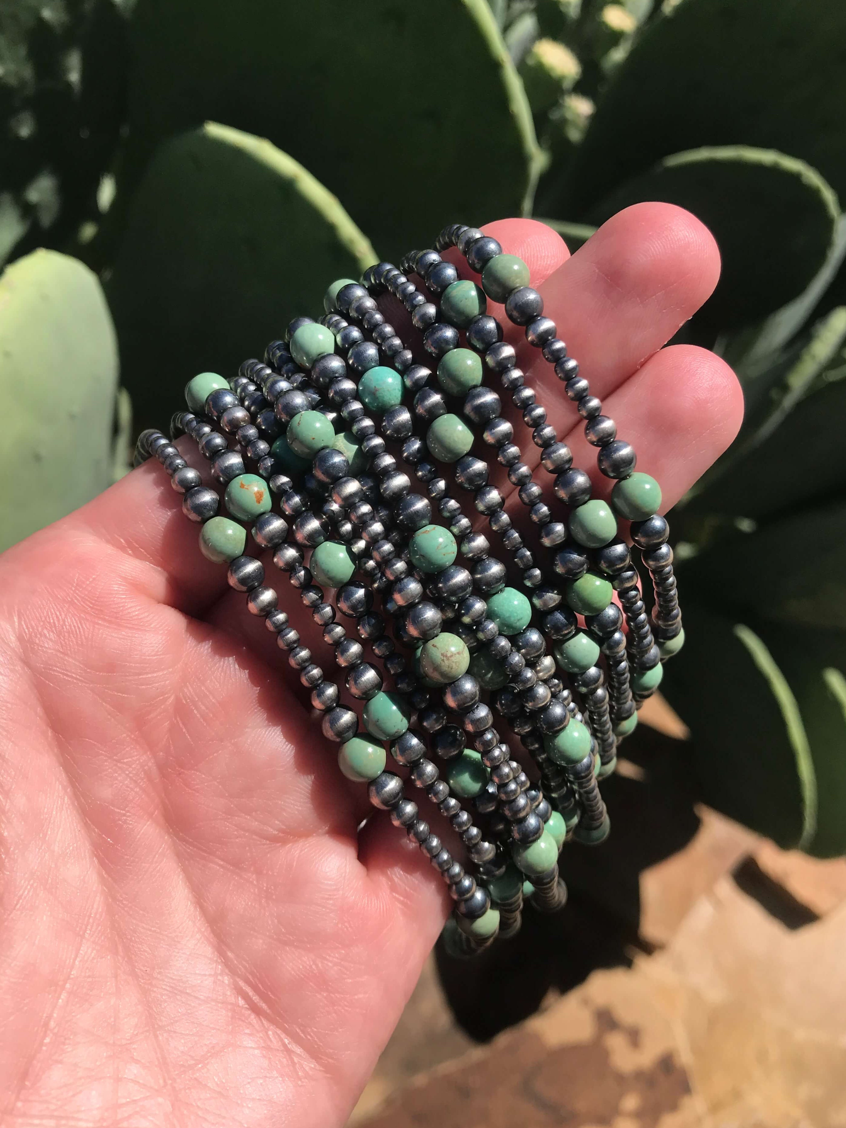 The Preston Anklet-Bracelets & Cuffs-Calli Co., Turquoise and Silver Jewelry, Native American Handmade, Zuni Tribe, Navajo Tribe, Brock Texas