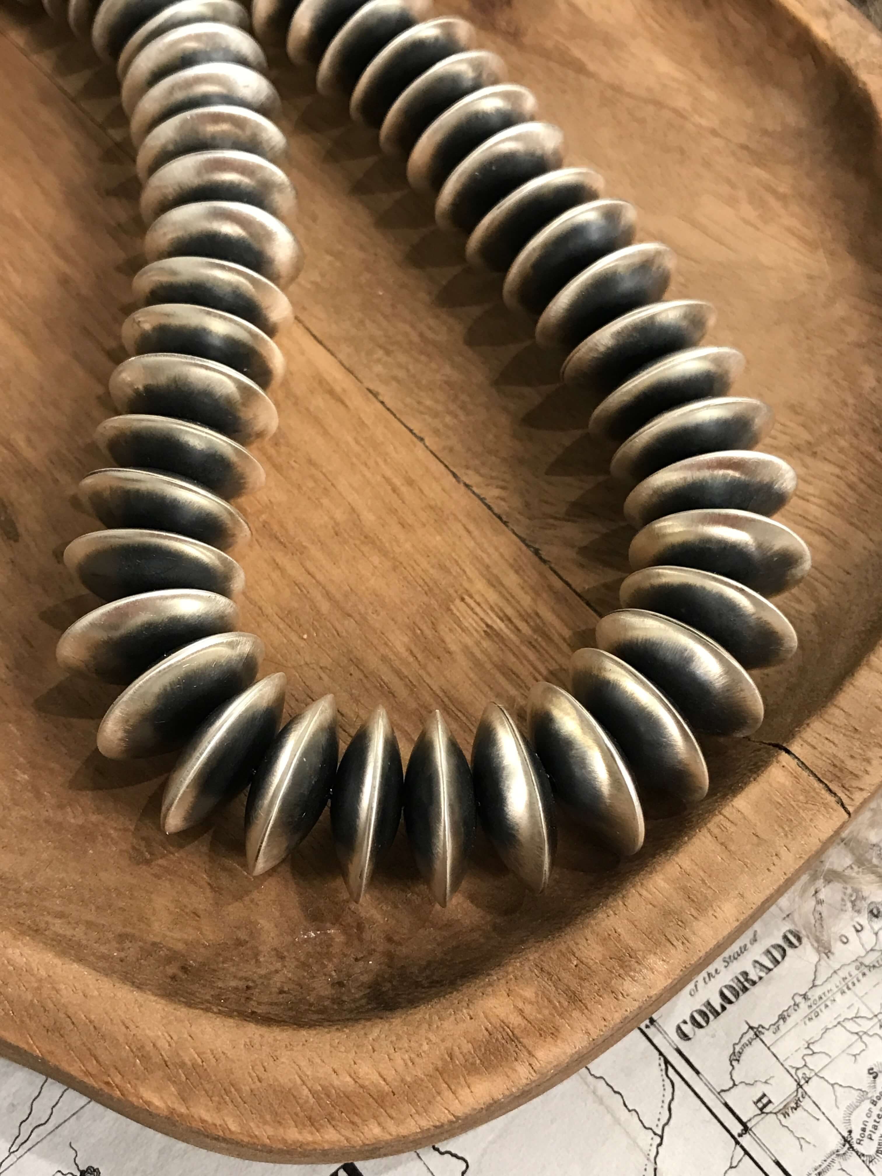 The Kodi Necklace, 24"-Necklaces-Calli Co., Turquoise and Silver Jewelry, Native American Handmade, Zuni Tribe, Navajo Tribe, Brock Texas