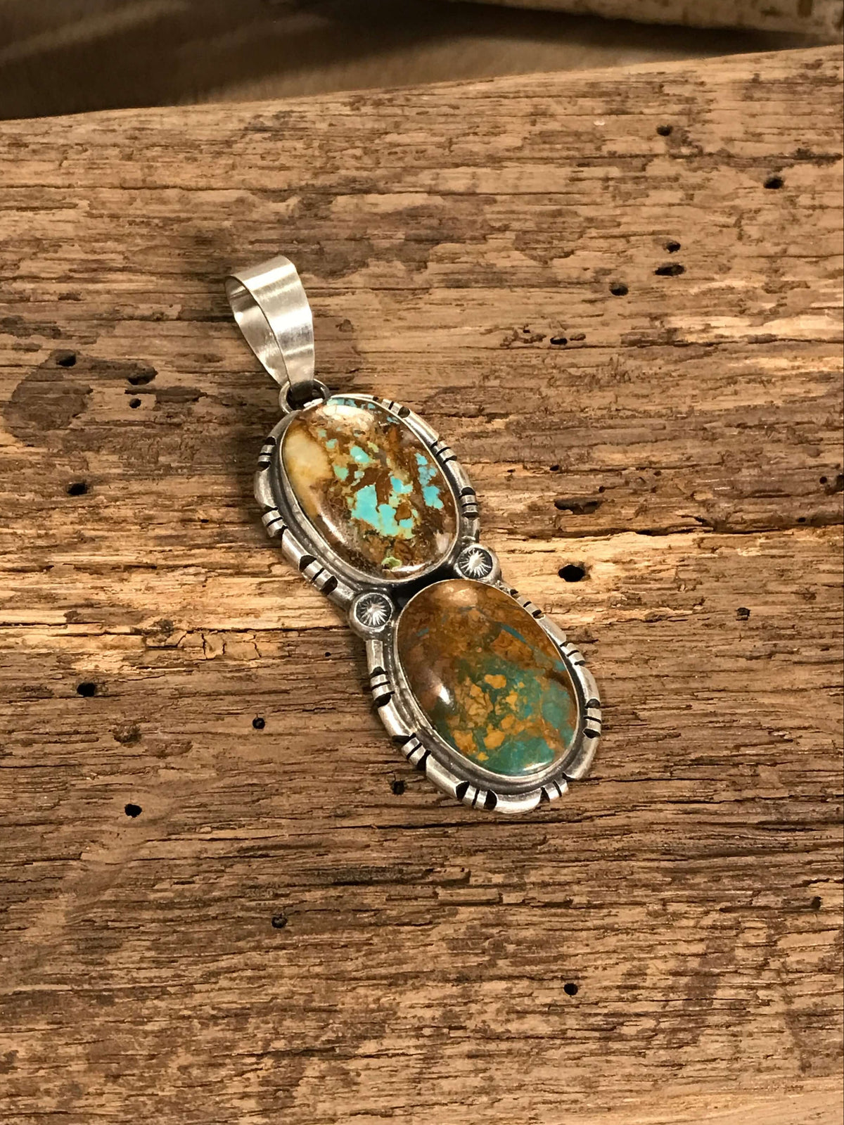 The Reeves Pendant, 3-Pendants-Calli Co., Turquoise and Silver Jewelry, Native American Handmade, Zuni Tribe, Navajo Tribe, Brock Texas