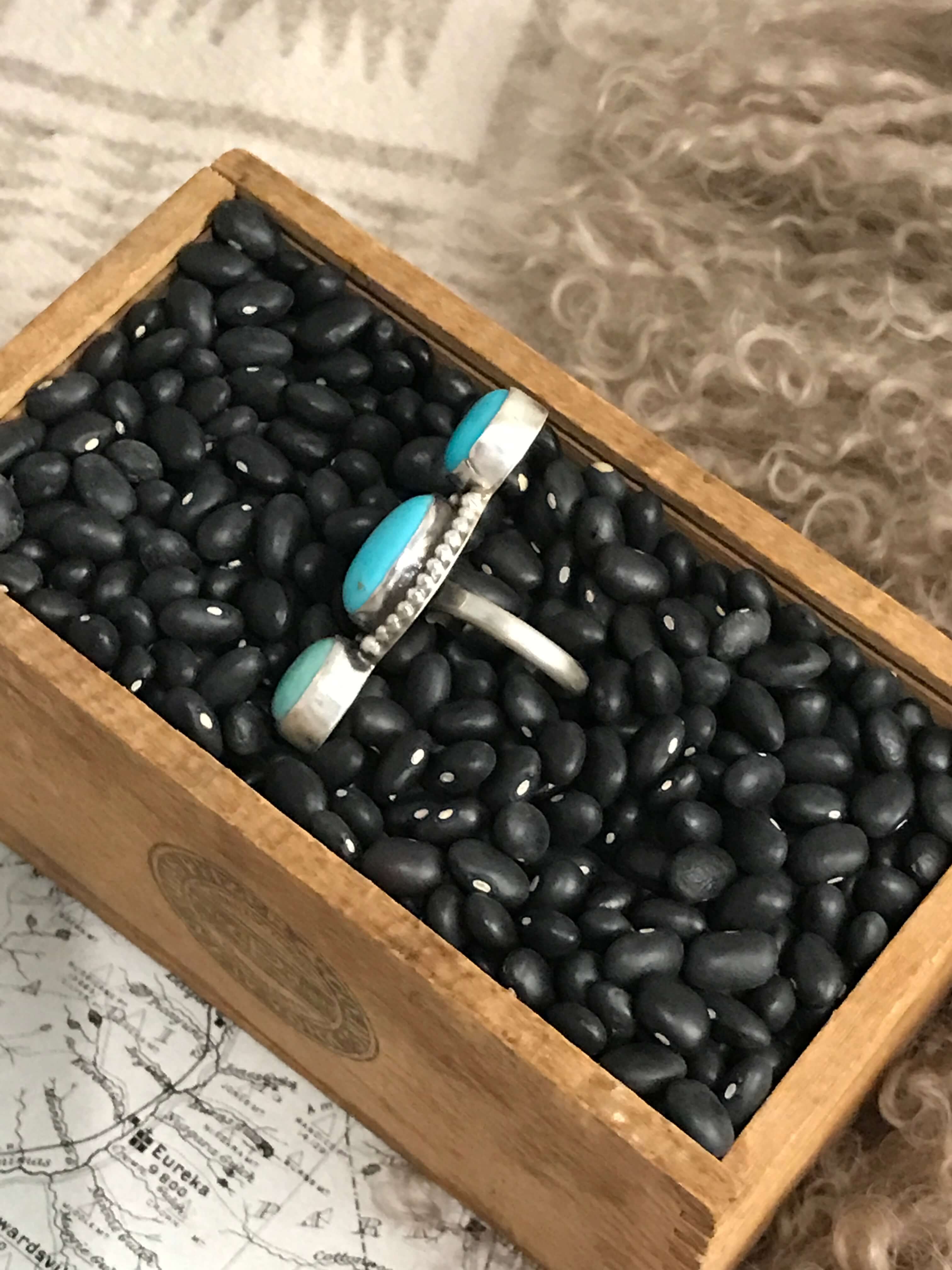 The Prime Adjustable Turquoise Ring, 3-Rings-Calli Co., Turquoise and Silver Jewelry, Native American Handmade, Zuni Tribe, Navajo Tribe, Brock Texas