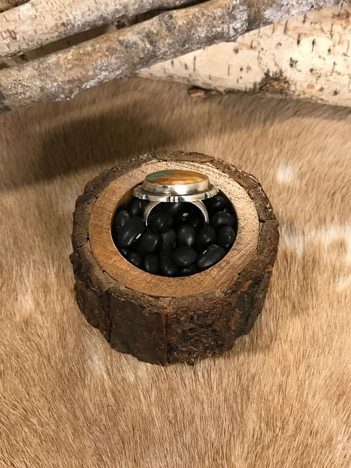 The Dromore Ring, 3-Rings-Calli Co., Turquoise and Silver Jewelry, Native American Handmade, Zuni Tribe, Navajo Tribe, Brock Texas
