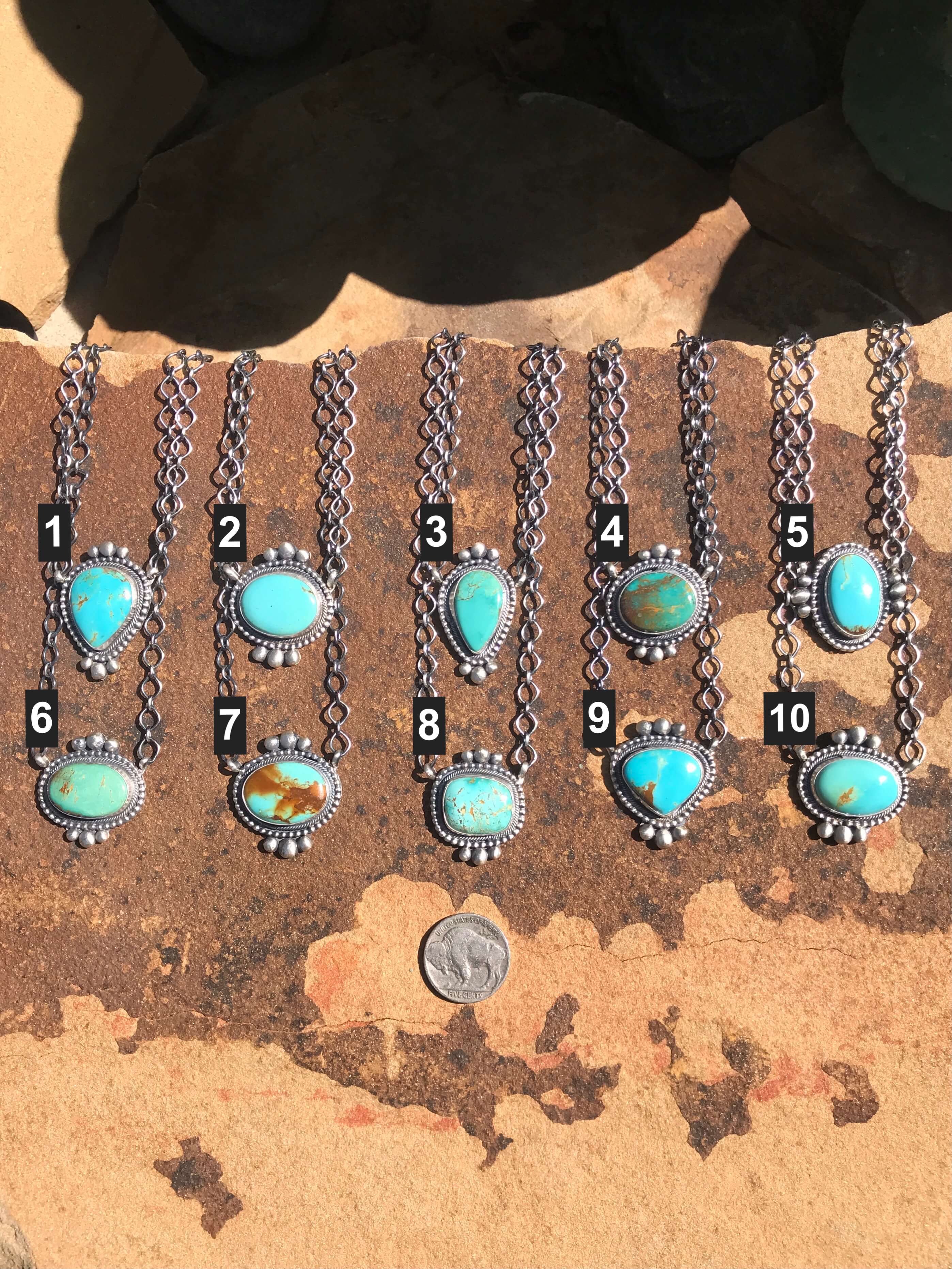 The Director Necklaces-Necklaces-Calli Co., Turquoise and Silver Jewelry, Native American Handmade, Zuni Tribe, Navajo Tribe, Brock Texas
