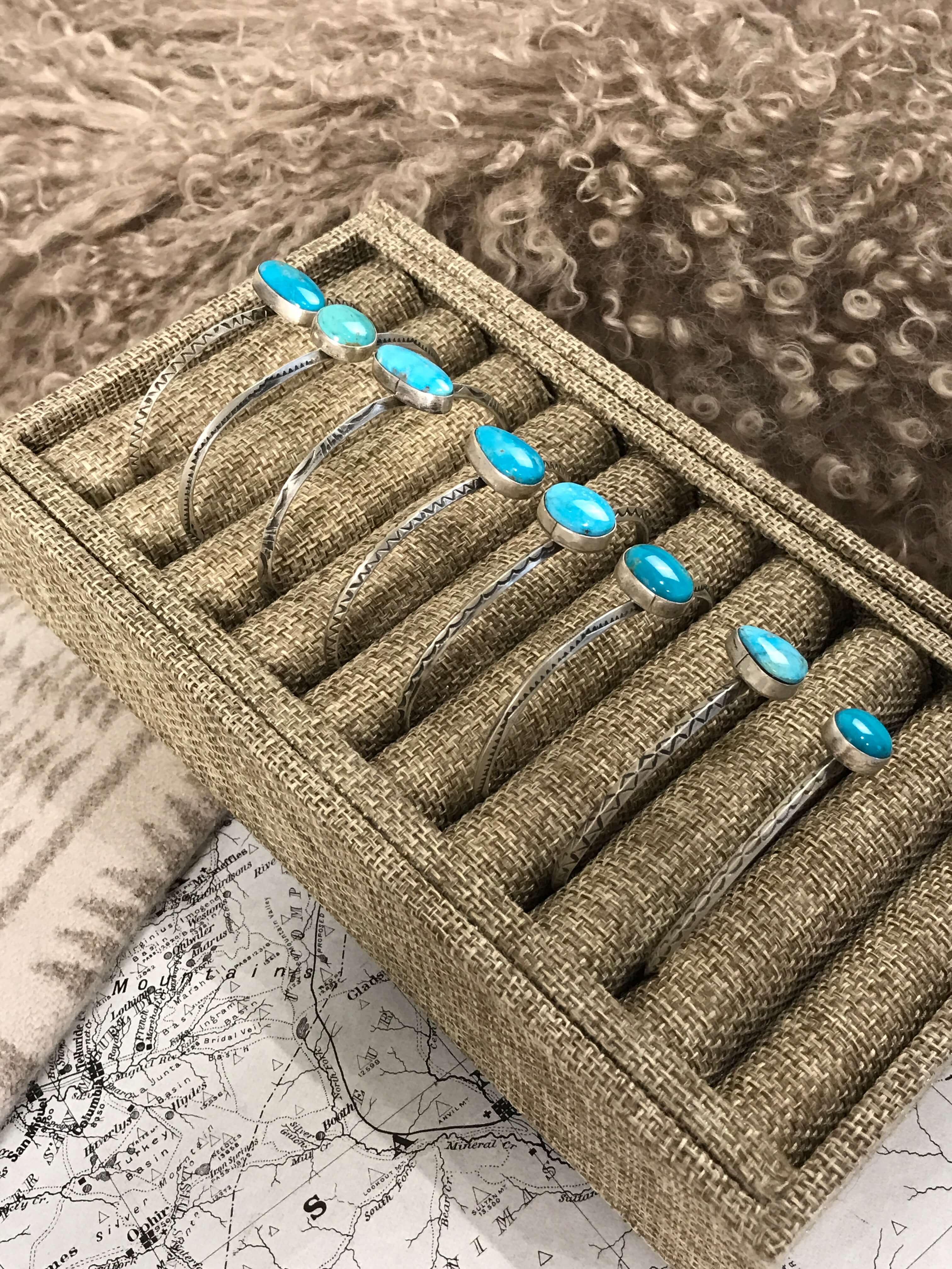 The Hawthorn Cuffs-Bracelets & Cuffs-Calli Co., Turquoise and Silver Jewelry, Native American Handmade, Zuni Tribe, Navajo Tribe, Brock Texas