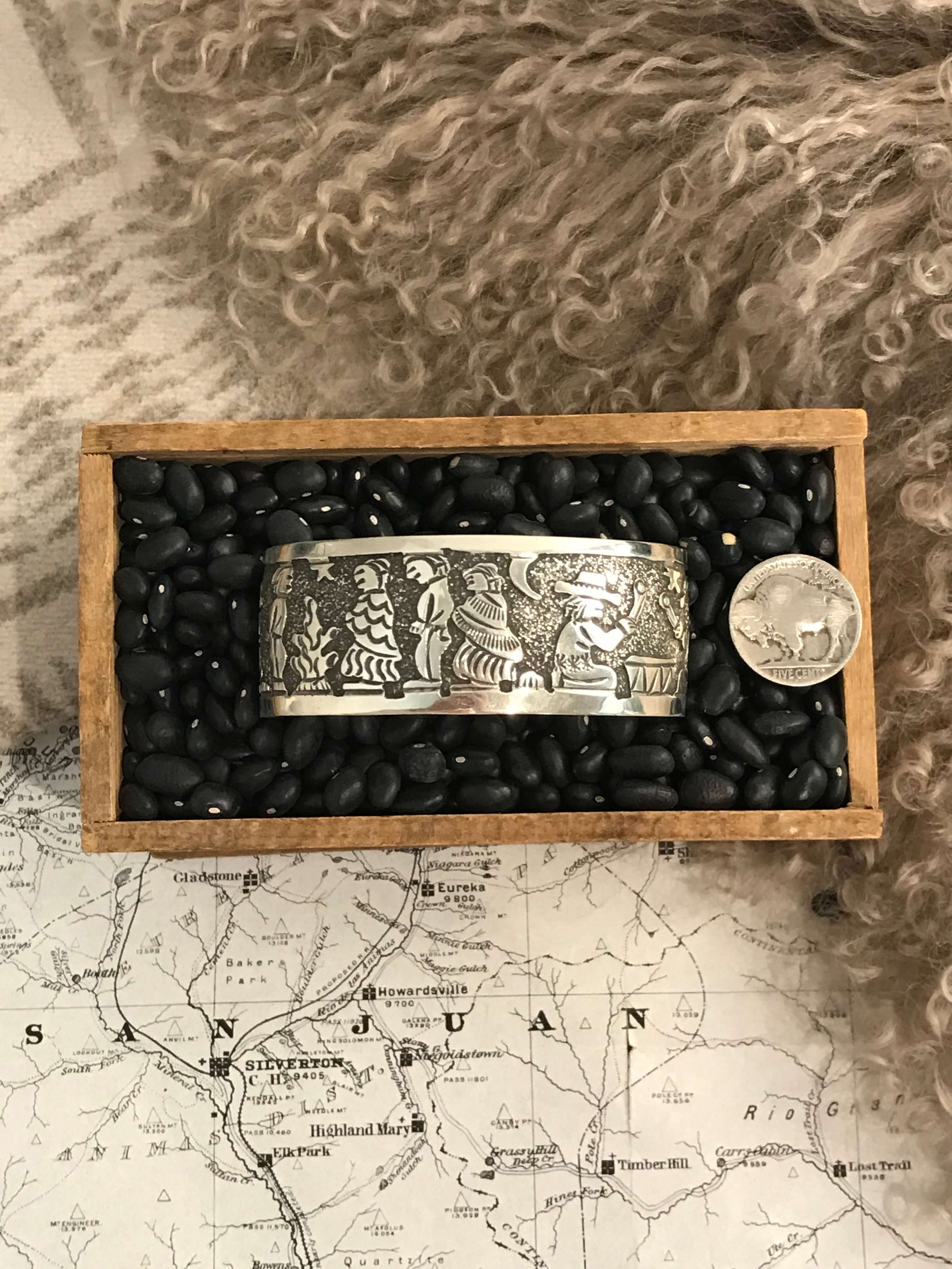 The Timberhill Storyteller Cuffs, 1-Bracelets & Cuffs-Calli Co., Turquoise and Silver Jewelry, Native American Handmade, Zuni Tribe, Navajo Tribe, Brock Texas