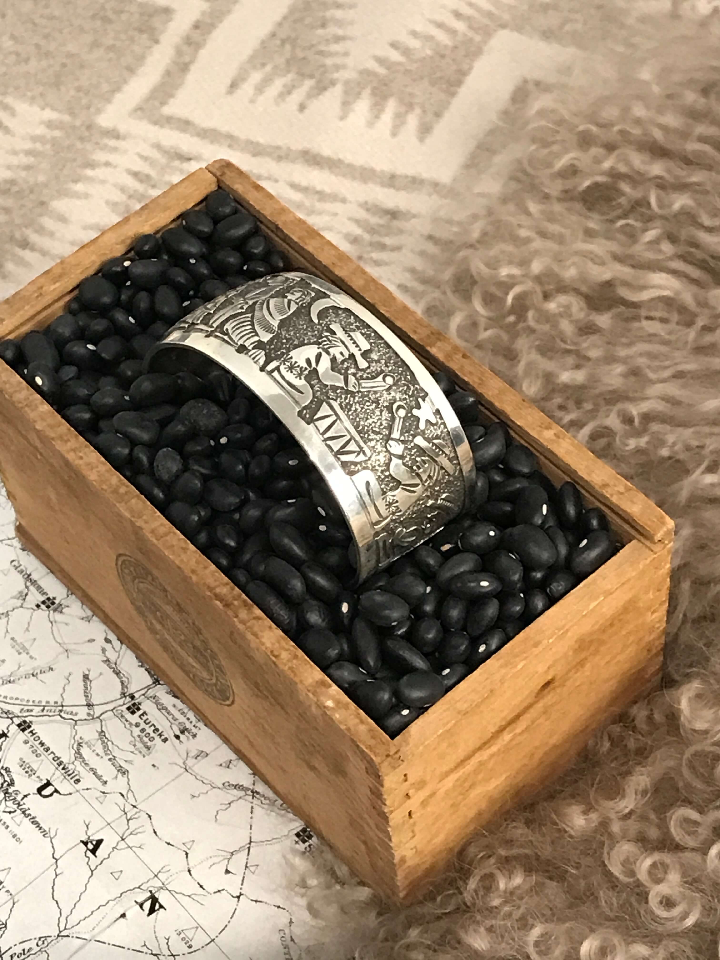 The Timberhill Storyteller Cuffs, 1-Bracelets & Cuffs-Calli Co., Turquoise and Silver Jewelry, Native American Handmade, Zuni Tribe, Navajo Tribe, Brock Texas