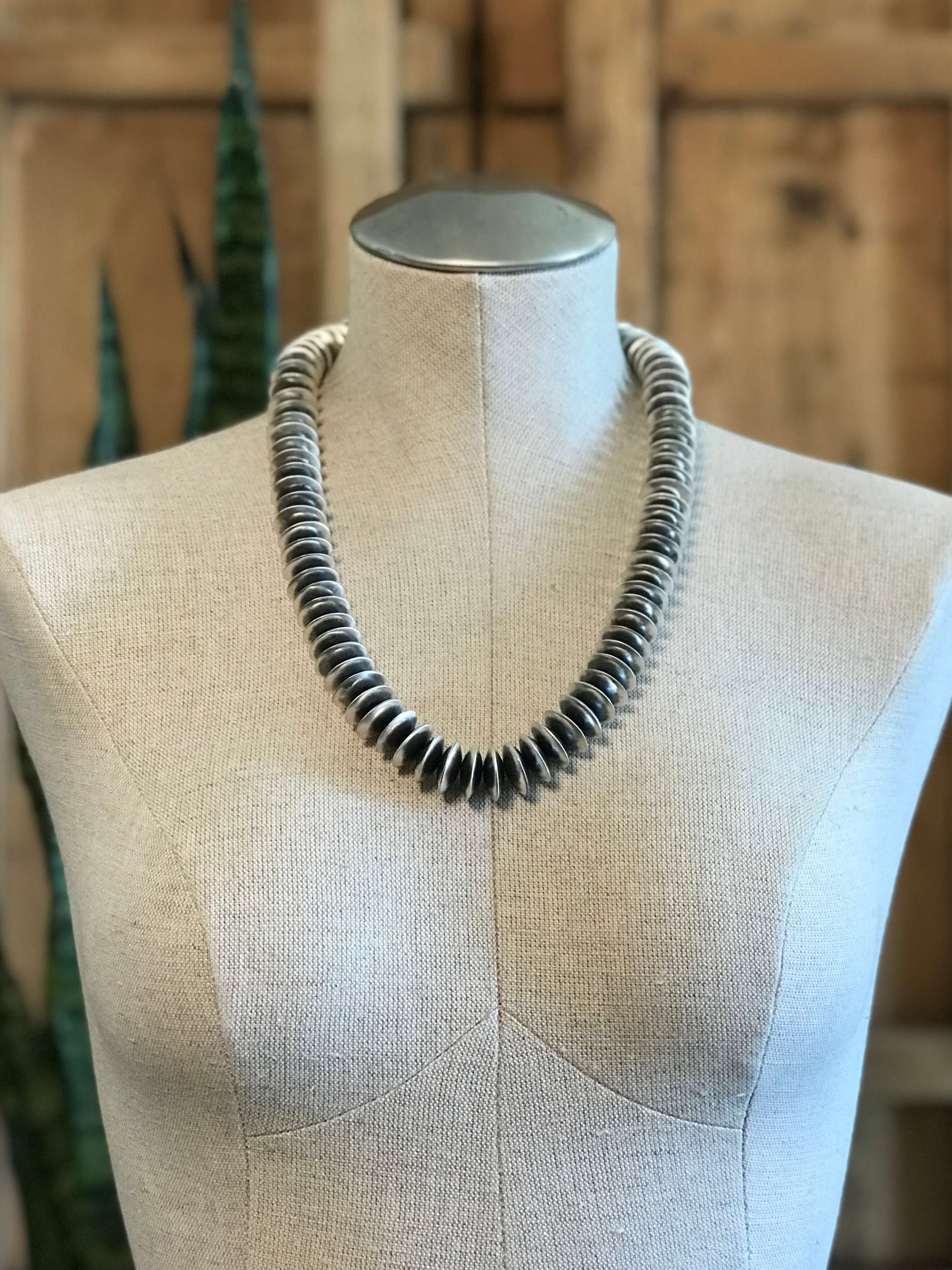 The Kodi Necklace, 24"-Necklaces-Calli Co., Turquoise and Silver Jewelry, Native American Handmade, Zuni Tribe, Navajo Tribe, Brock Texas