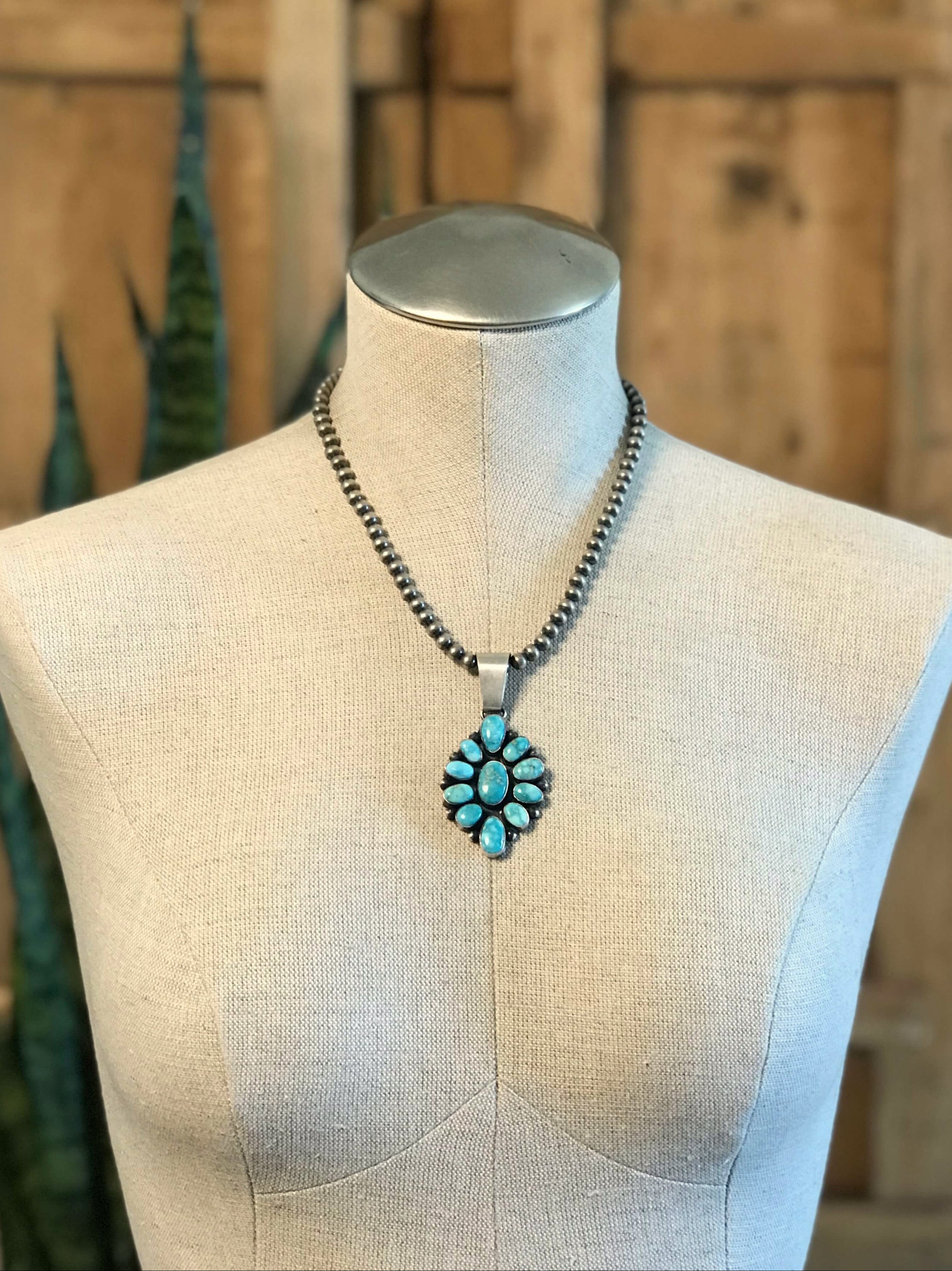 The Uma Pendant-Pendants-Calli Co., Turquoise and Silver Jewelry, Native American Handmade, Zuni Tribe, Navajo Tribe, Brock Texas
