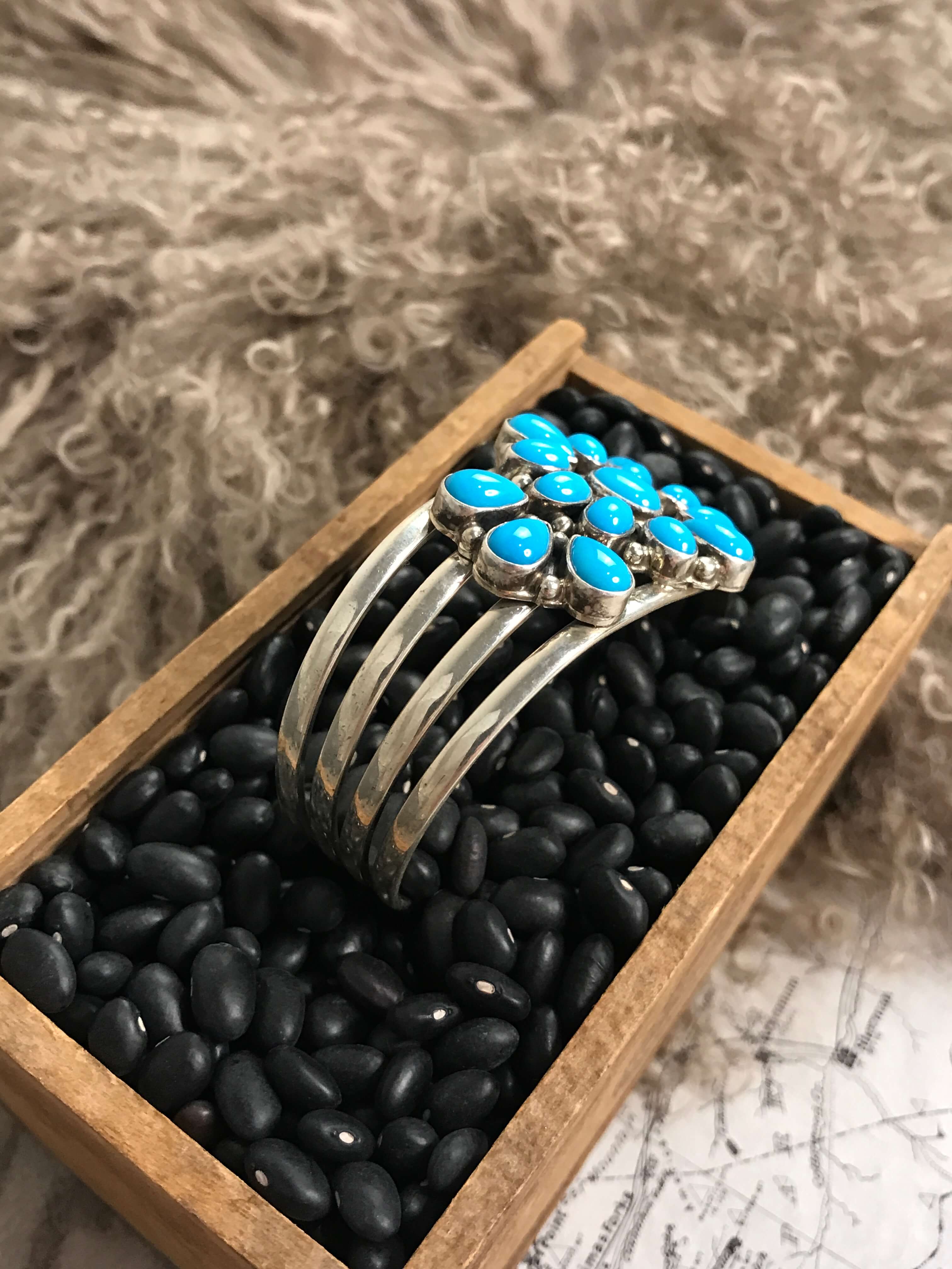 The Hesperus Turquoise Cuff-Bracelets & Cuffs-Calli Co., Turquoise and Silver Jewelry, Native American Handmade, Zuni Tribe, Navajo Tribe, Brock Texas