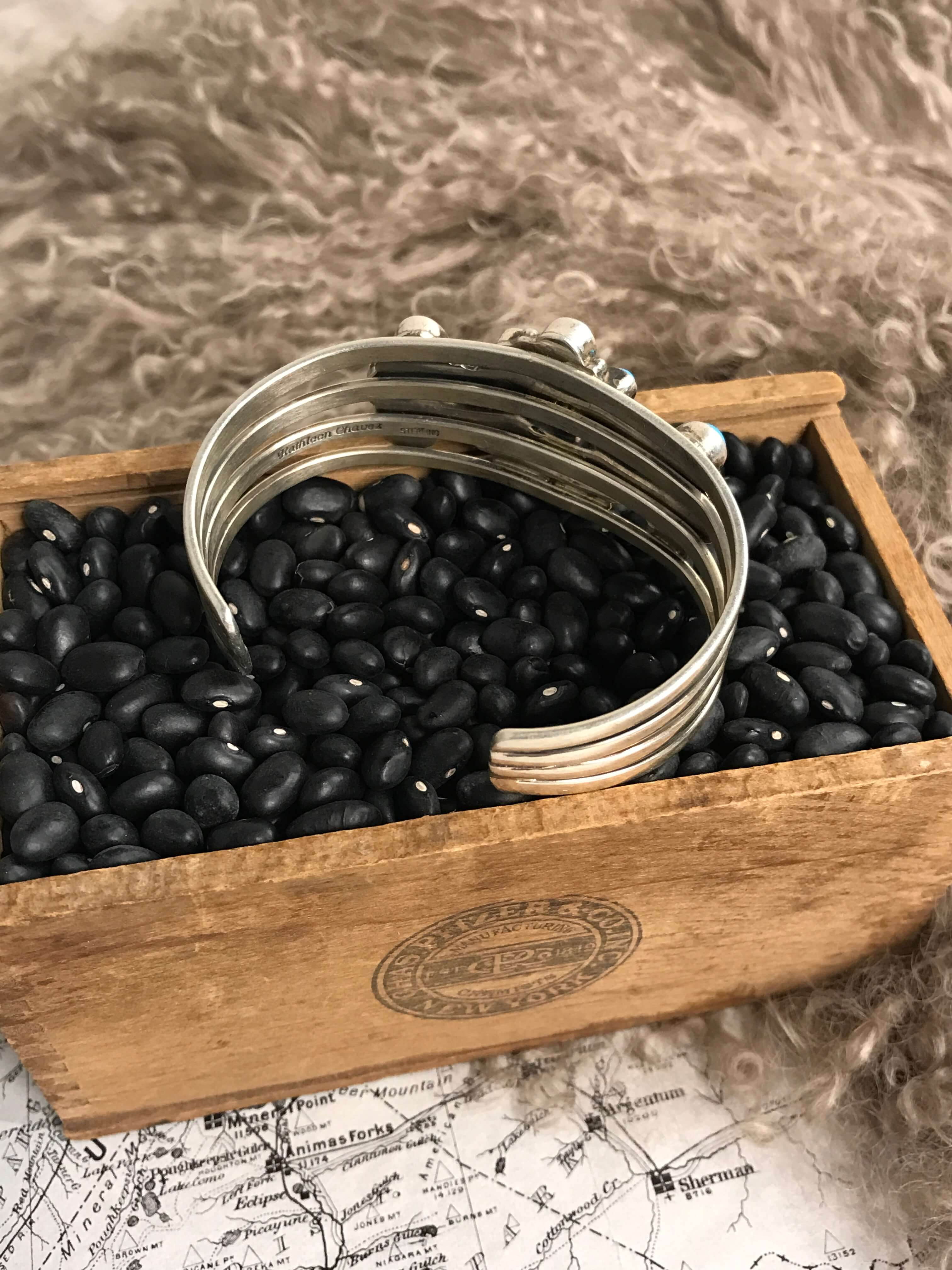 The Hesperus Turquoise Cuff-Bracelets & Cuffs-Calli Co., Turquoise and Silver Jewelry, Native American Handmade, Zuni Tribe, Navajo Tribe, Brock Texas