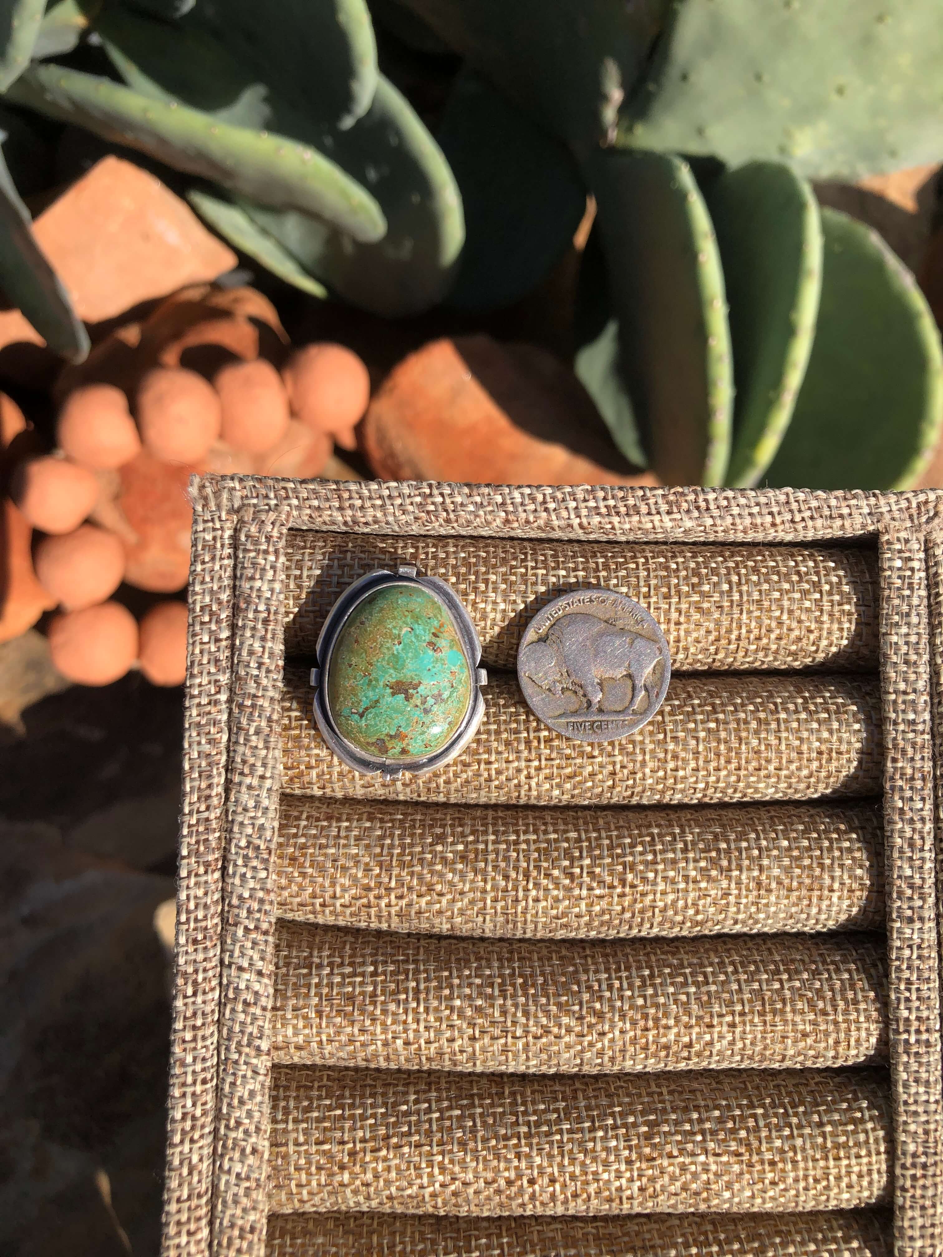 The Edisto Adjustable Ring, 7-Rings-Calli Co., Turquoise and Silver Jewelry, Native American Handmade, Zuni Tribe, Navajo Tribe, Brock Texas