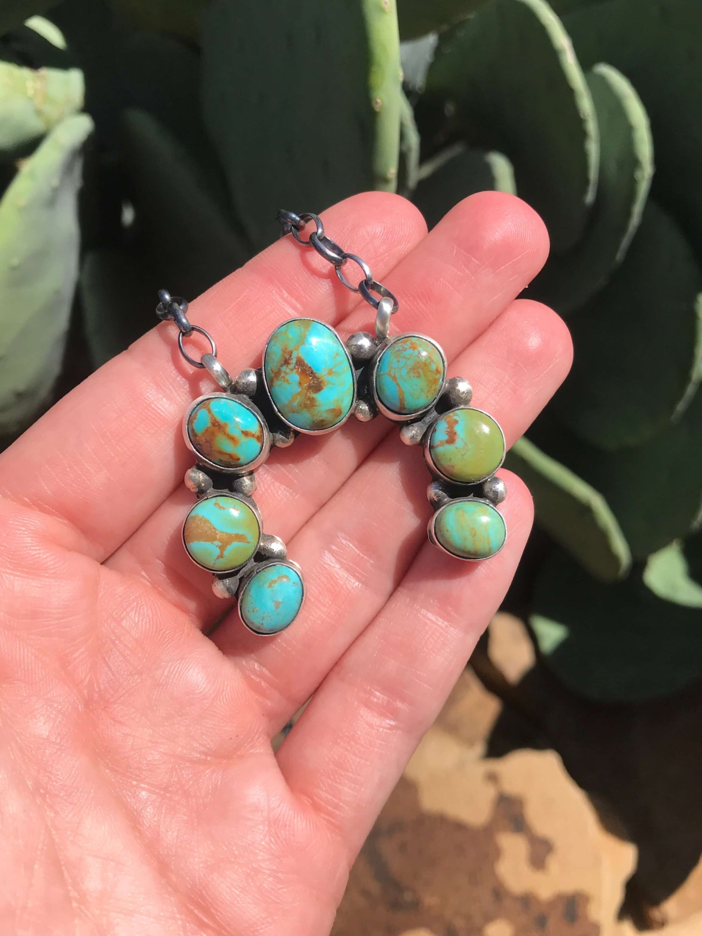 The Naja Necklace, 5-Necklaces-Calli Co., Turquoise and Silver Jewelry, Native American Handmade, Zuni Tribe, Navajo Tribe, Brock Texas