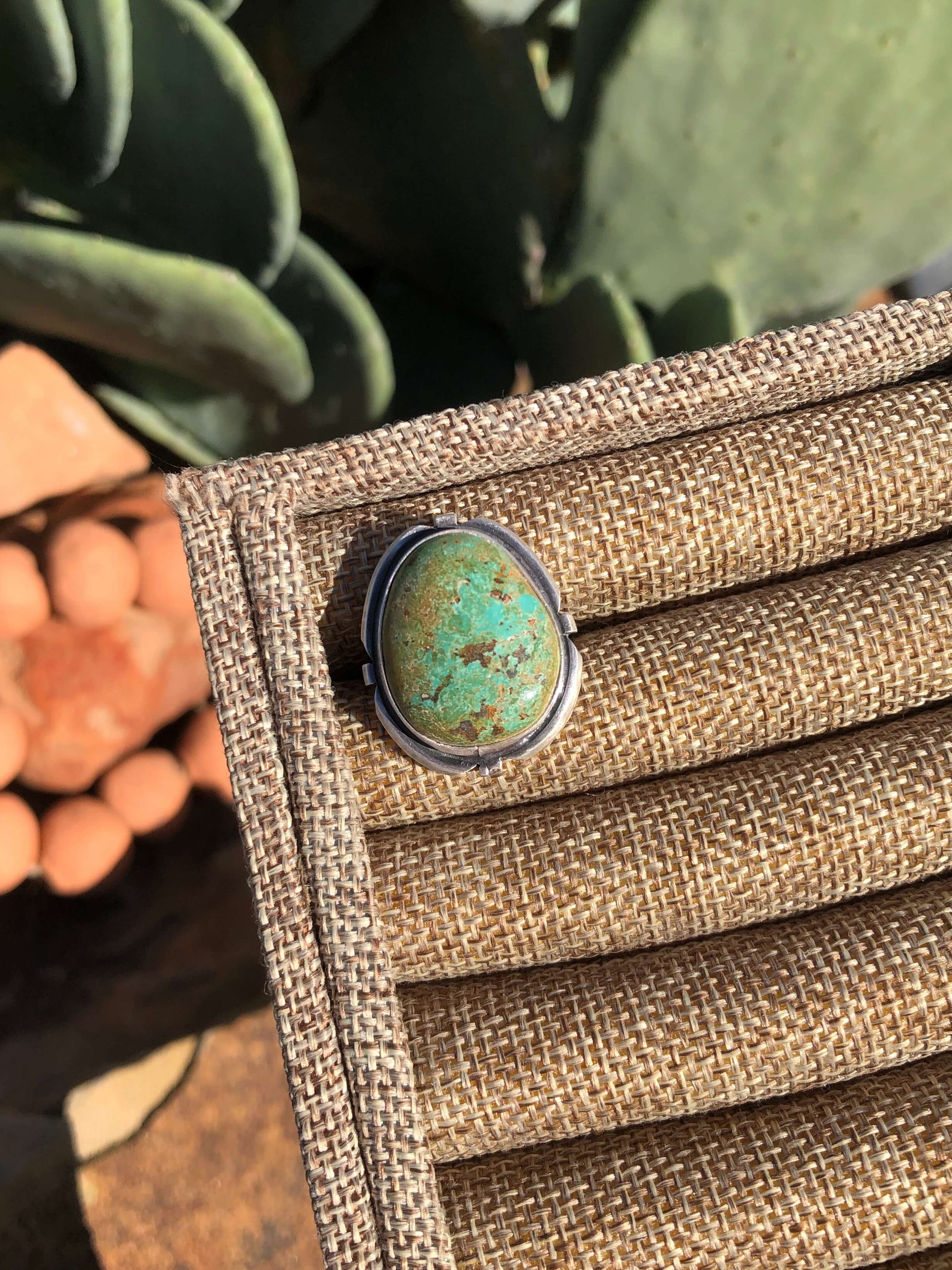 The Edisto Adjustable Ring, 7-Rings-Calli Co., Turquoise and Silver Jewelry, Native American Handmade, Zuni Tribe, Navajo Tribe, Brock Texas
