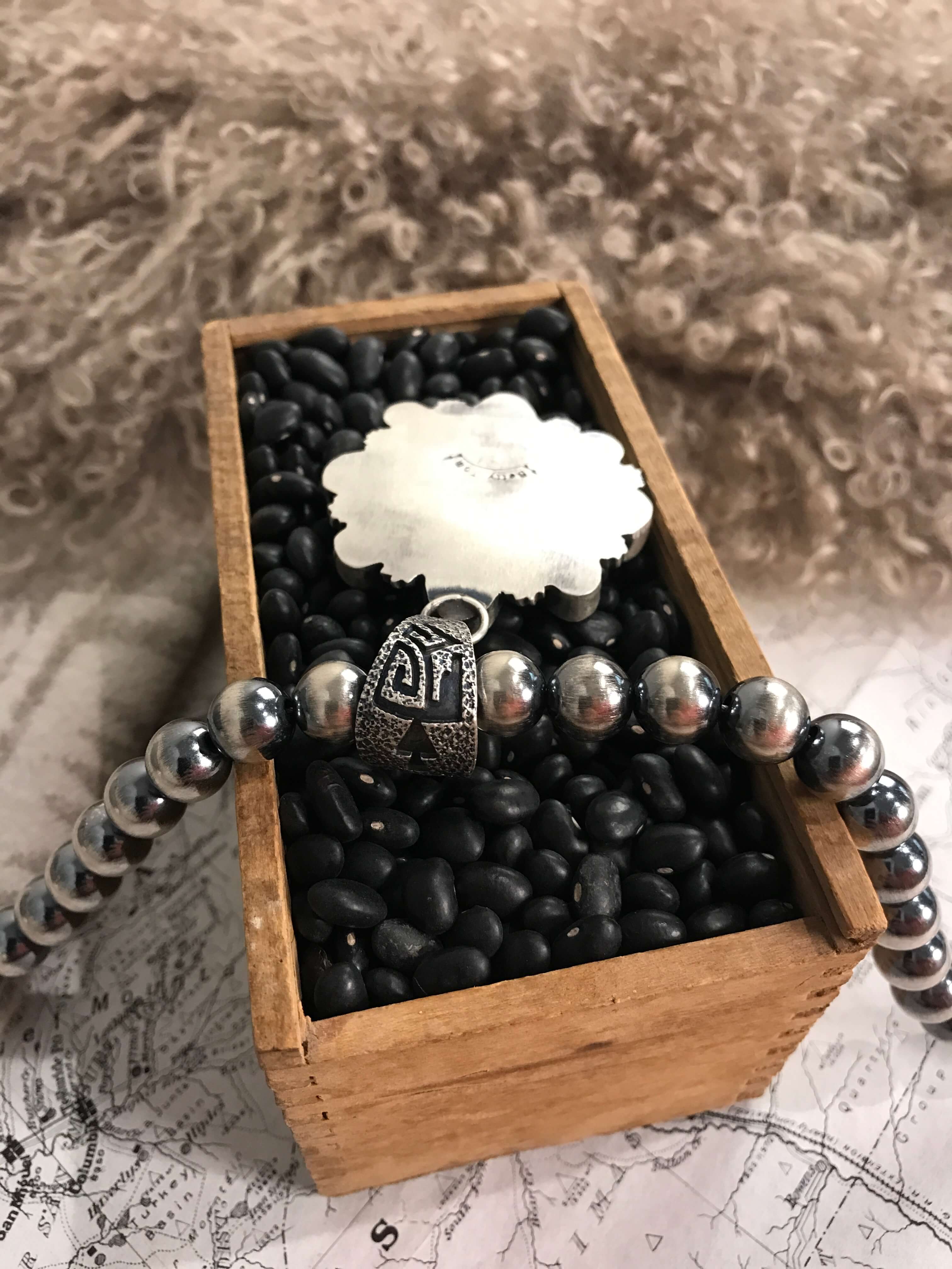 The Greenwich Pendant-Pendants-Calli Co., Turquoise and Silver Jewelry, Native American Handmade, Zuni Tribe, Navajo Tribe, Brock Texas