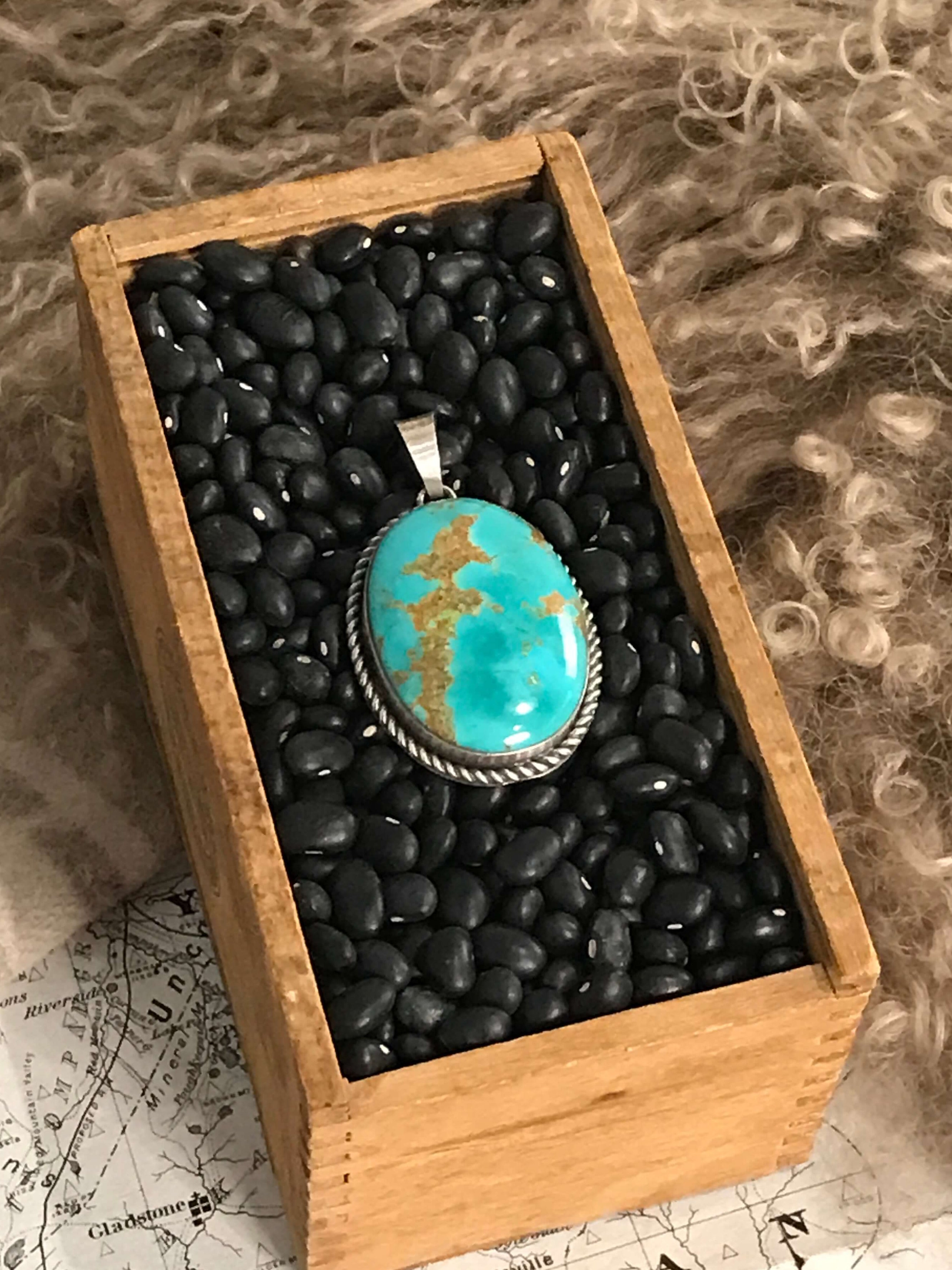 The Maricopa Pendant, 2-Pendants-Calli Co., Turquoise and Silver Jewelry, Native American Handmade, Zuni Tribe, Navajo Tribe, Brock Texas