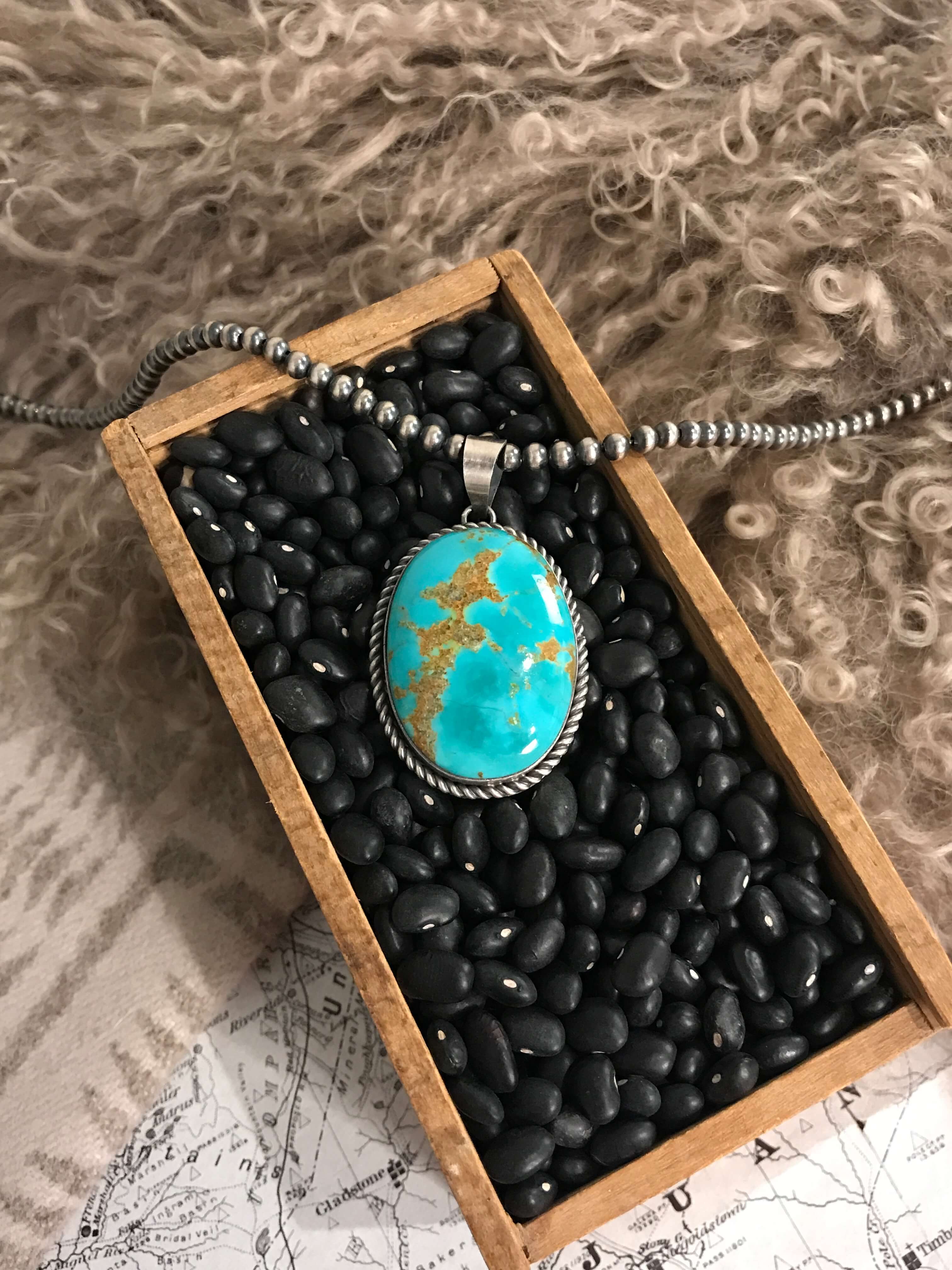 The Maricopa Pendant, 2-Pendants-Calli Co., Turquoise and Silver Jewelry, Native American Handmade, Zuni Tribe, Navajo Tribe, Brock Texas