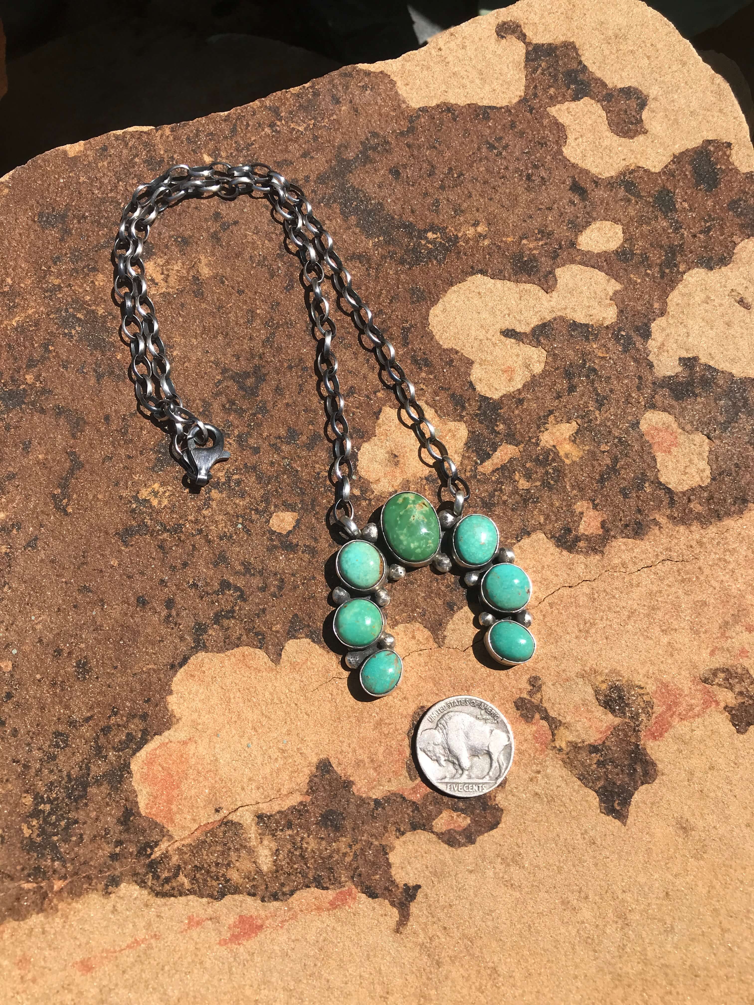 The Naja Necklace, 7-Necklaces-Calli Co., Turquoise and Silver Jewelry, Native American Handmade, Zuni Tribe, Navajo Tribe, Brock Texas