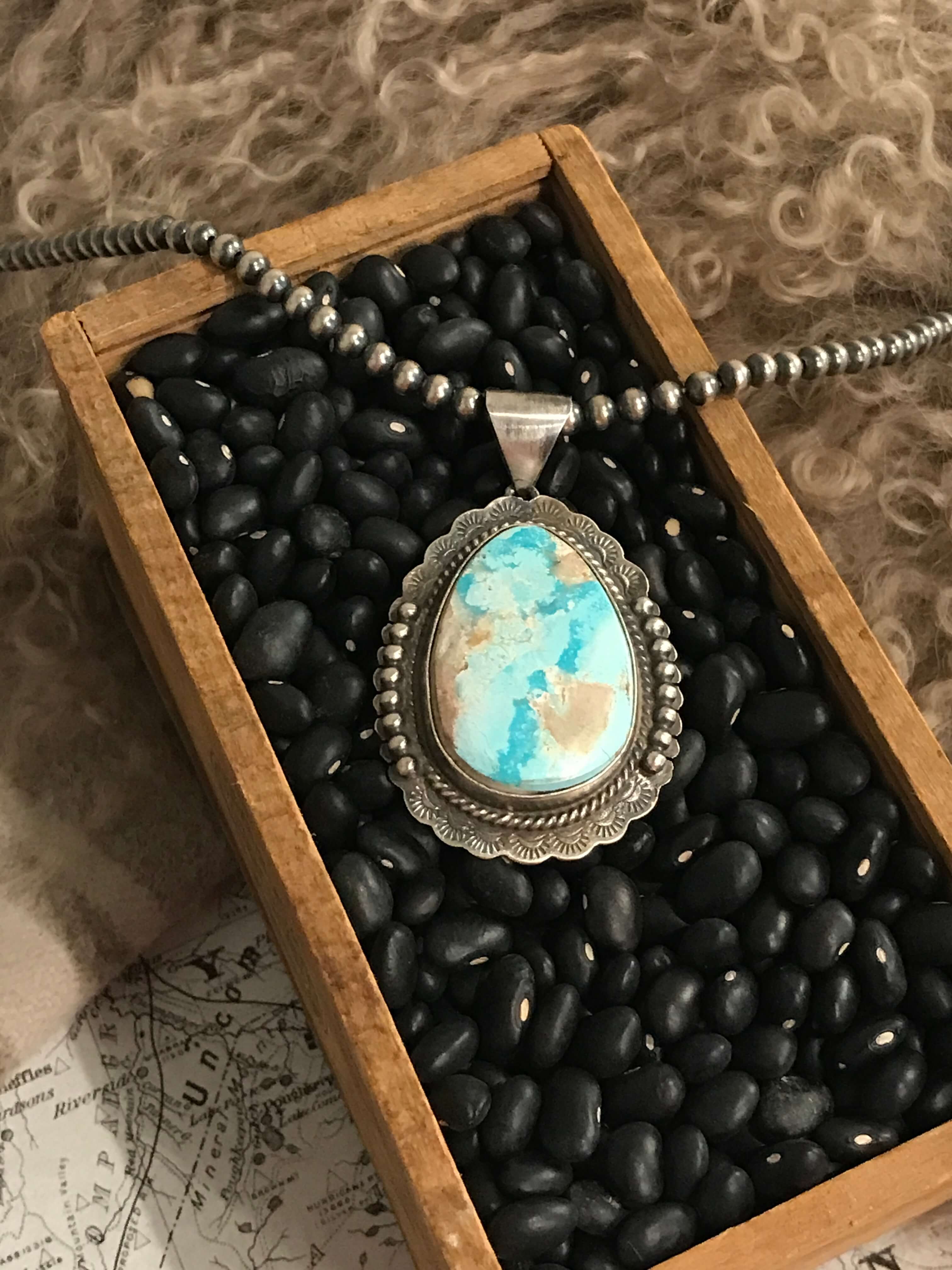 The Jesse Turquoise Pendant, 3-Pendants-Calli Co., Turquoise and Silver Jewelry, Native American Handmade, Zuni Tribe, Navajo Tribe, Brock Texas