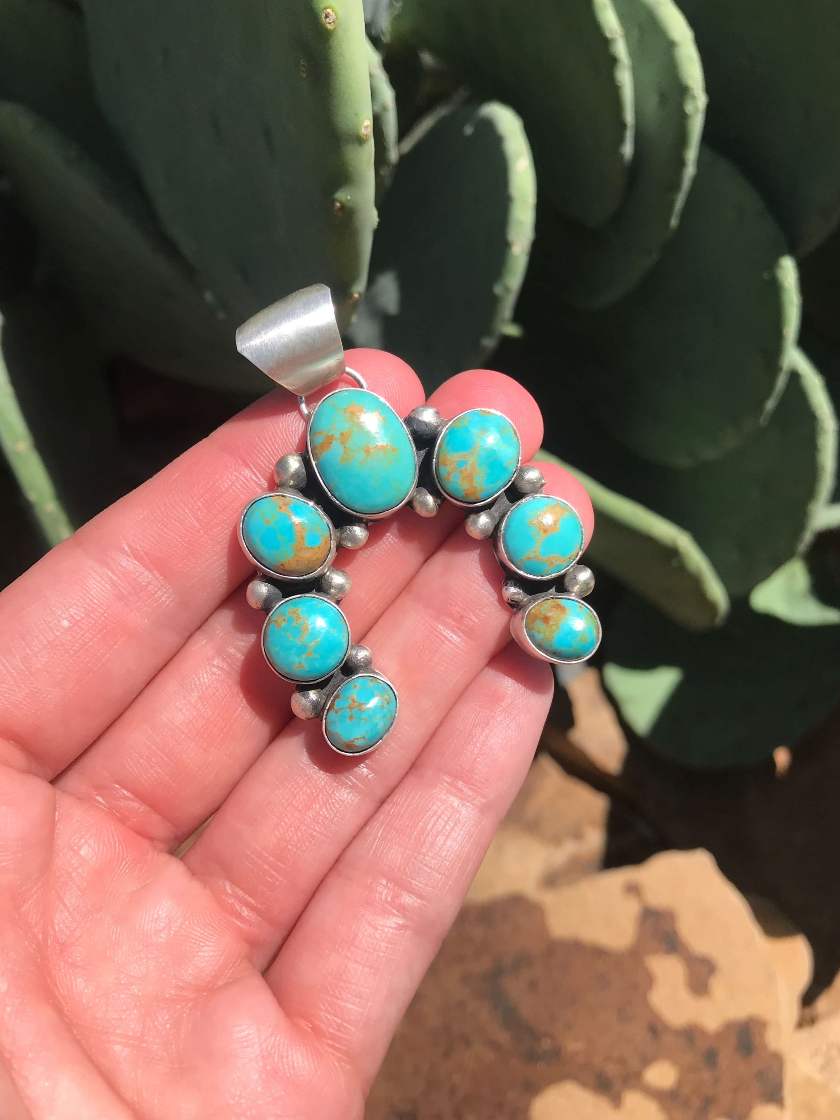 The Naja Pendant, 41-Pendants-Calli Co., Turquoise and Silver Jewelry, Native American Handmade, Zuni Tribe, Navajo Tribe, Brock Texas