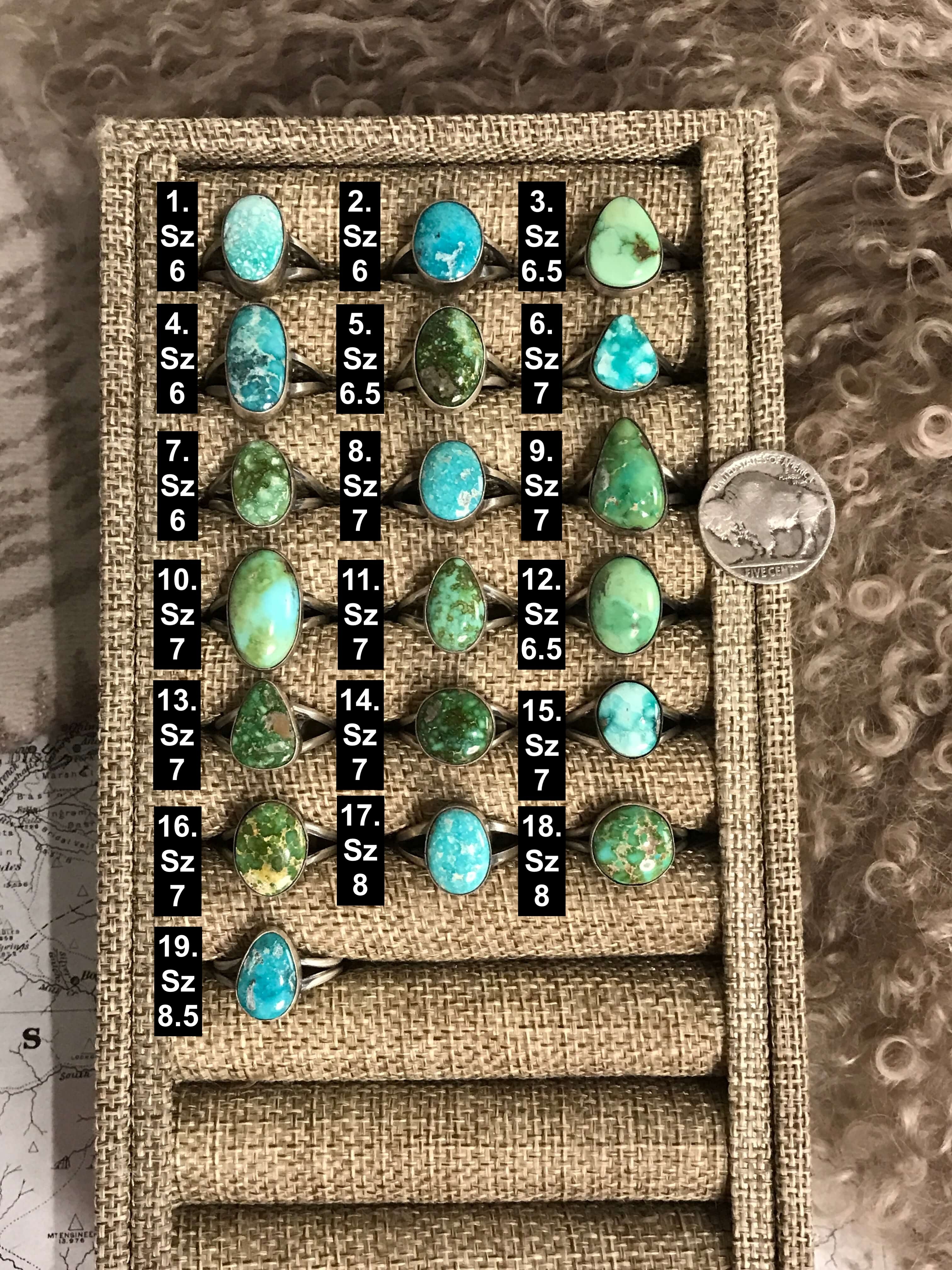 The Remington Rings-Rings-Calli Co., Turquoise and Silver Jewelry, Native American Handmade, Zuni Tribe, Navajo Tribe, Brock Texas