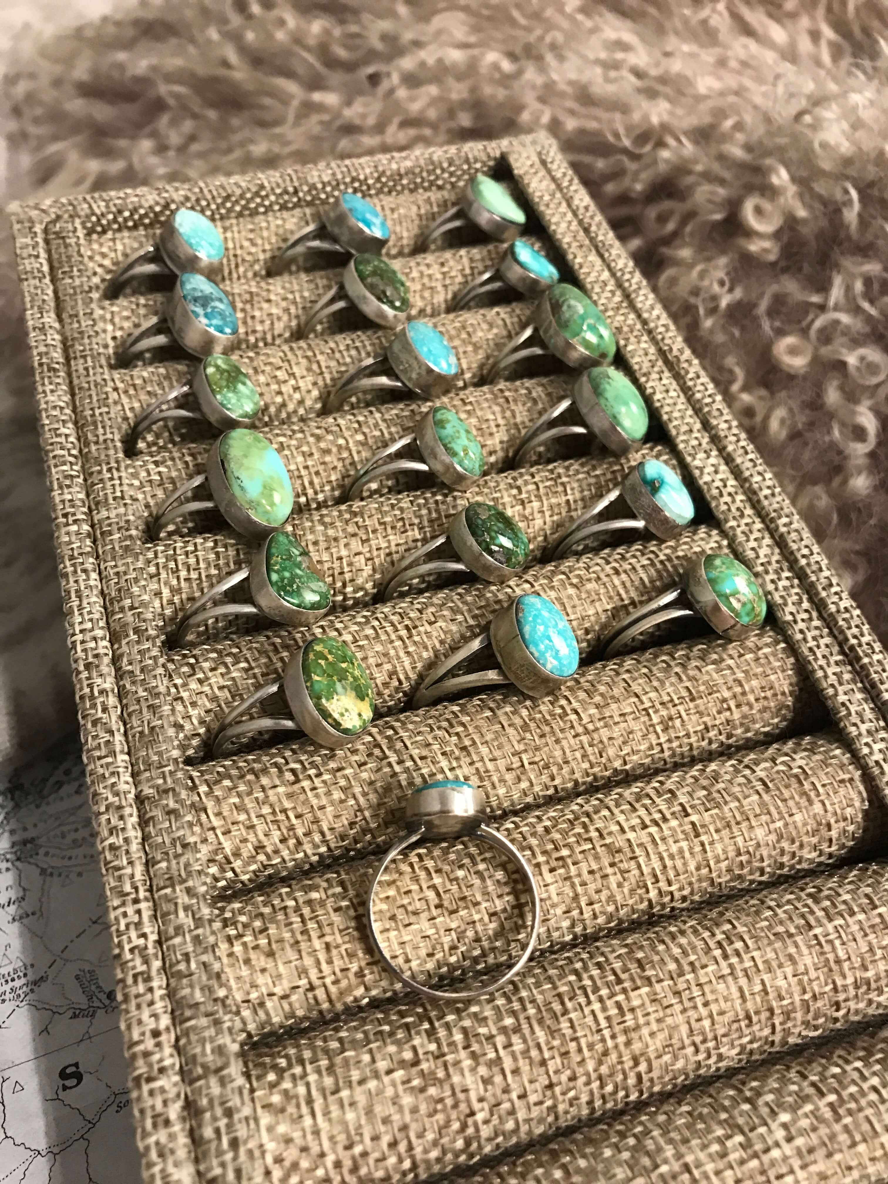 The Remington Rings-Rings-Calli Co., Turquoise and Silver Jewelry, Native American Handmade, Zuni Tribe, Navajo Tribe, Brock Texas