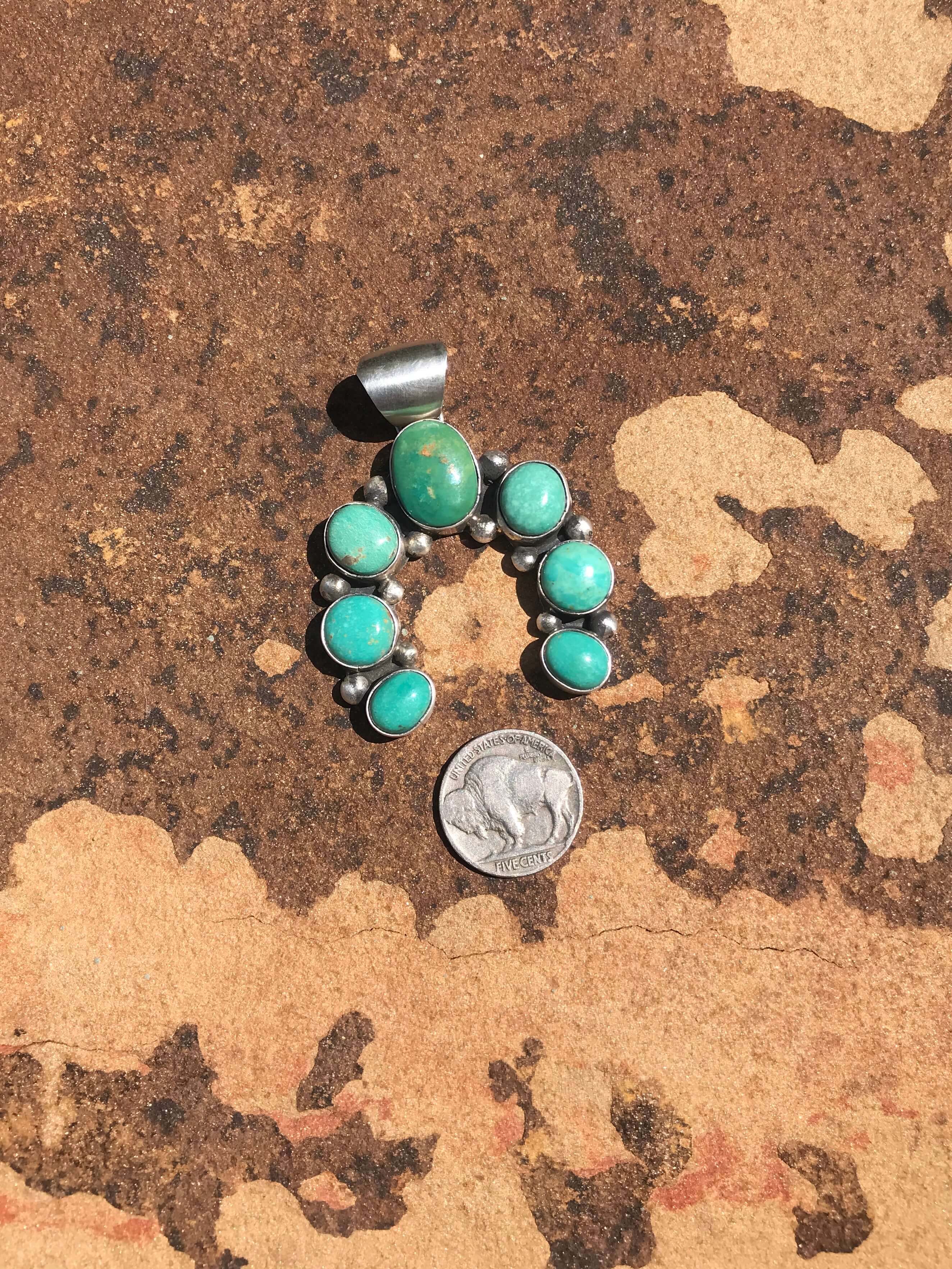 The Naja Pendant, 43-Pendants-Calli Co., Turquoise and Silver Jewelry, Native American Handmade, Zuni Tribe, Navajo Tribe, Brock Texas